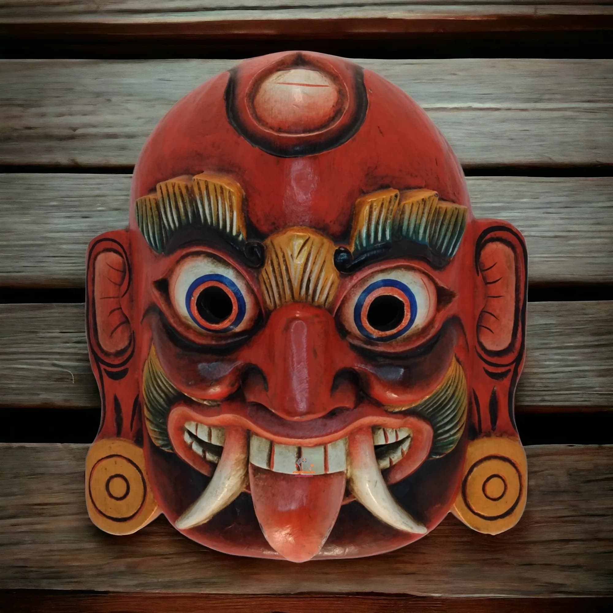 Wooden Lakhey Mask