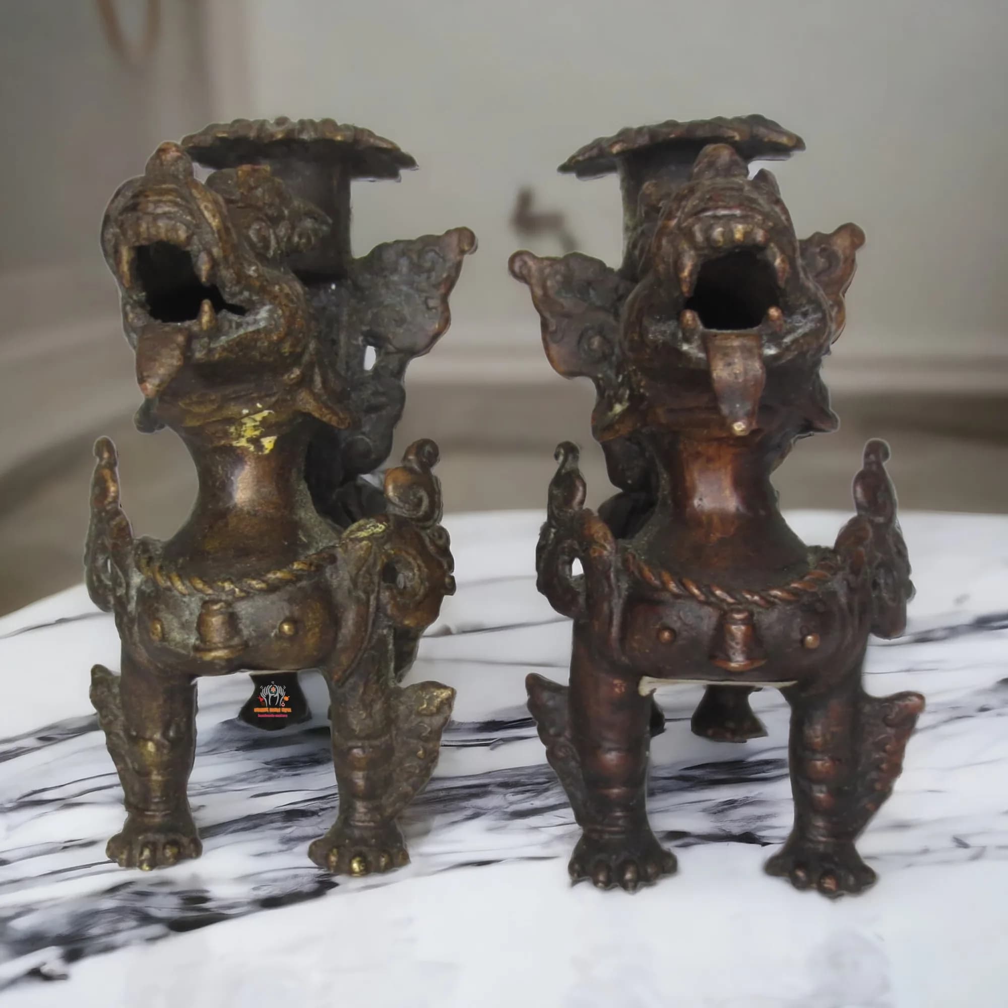 Snow Lion Candle Holder