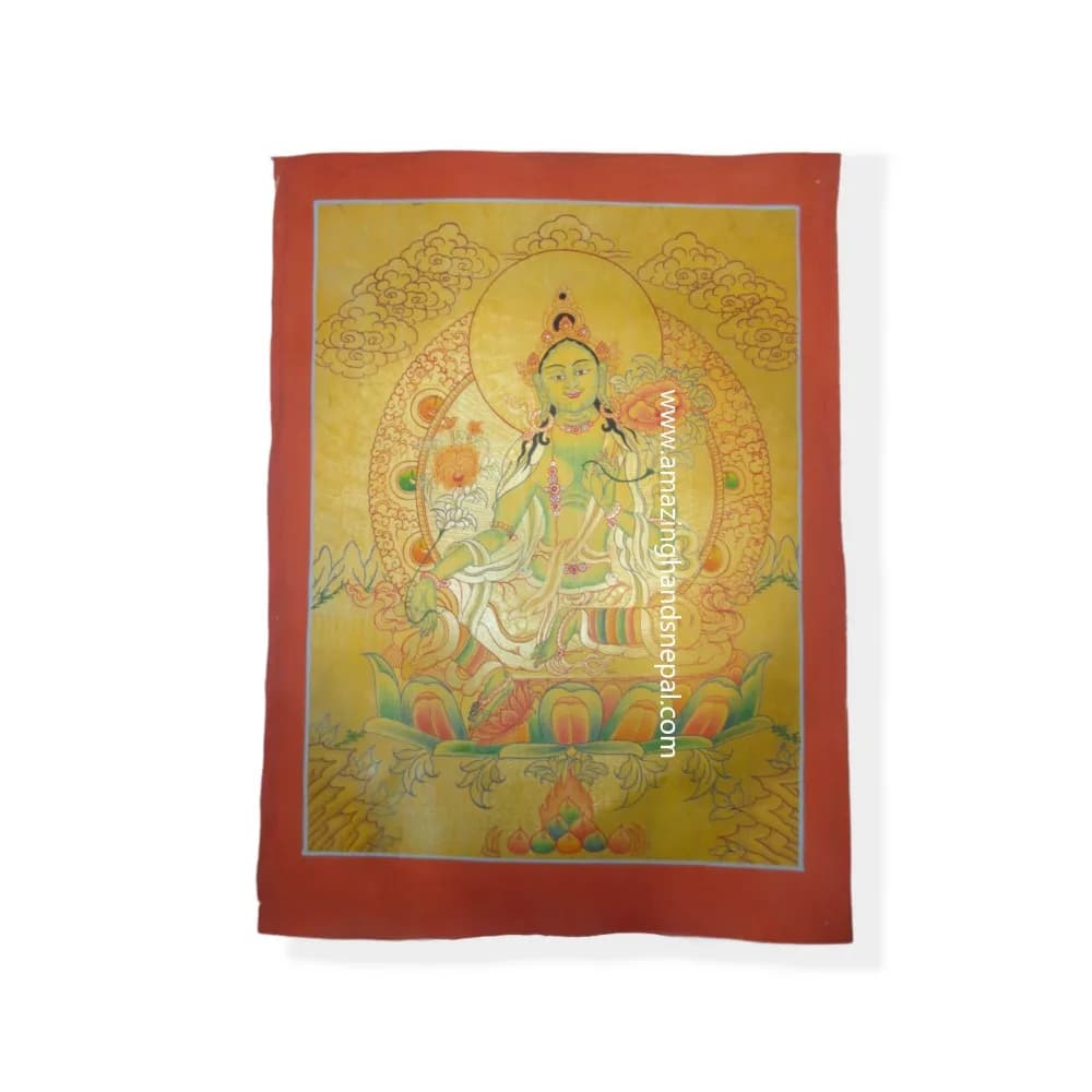 Green Tara Thangka Painting
