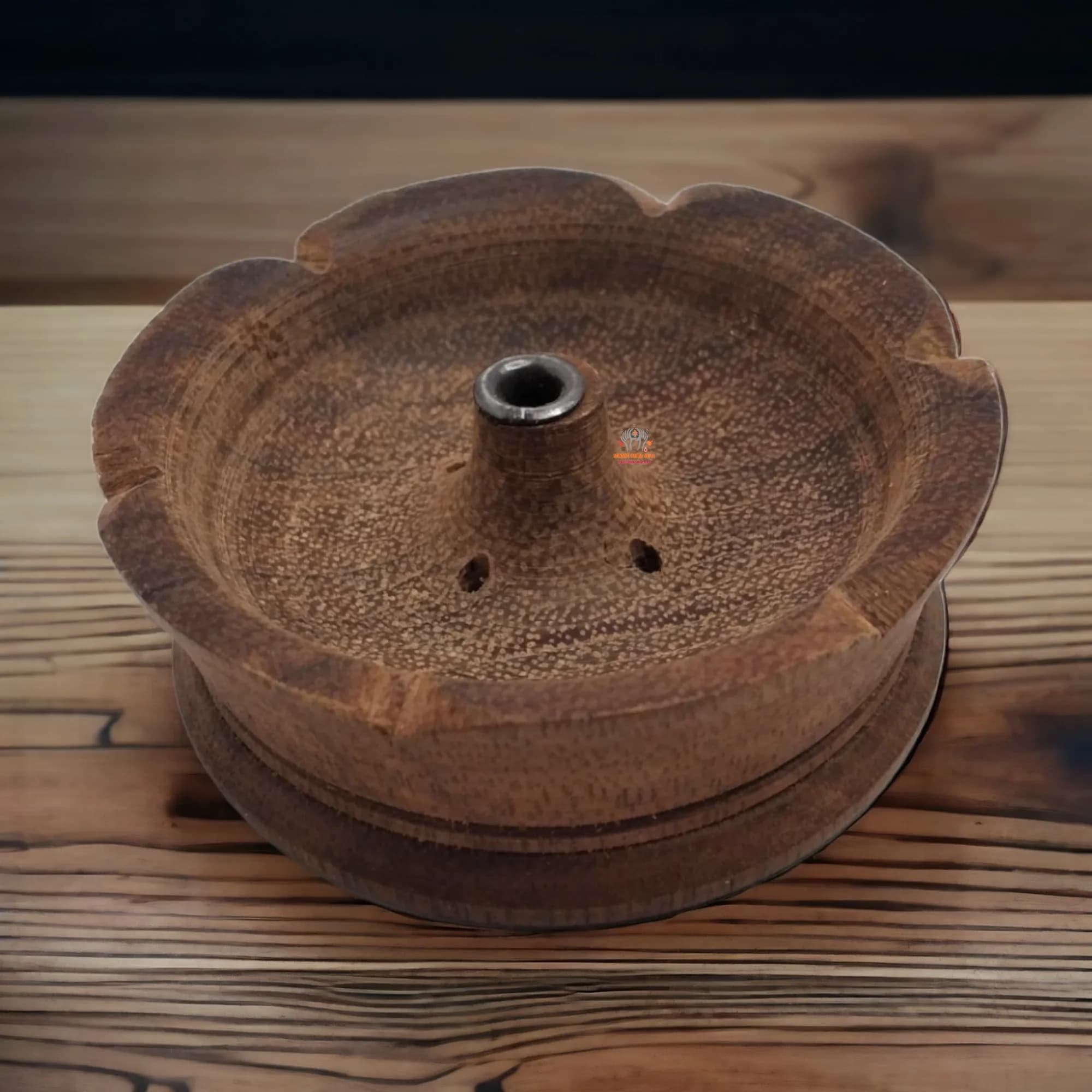 Wooden Lotus Incense Burner