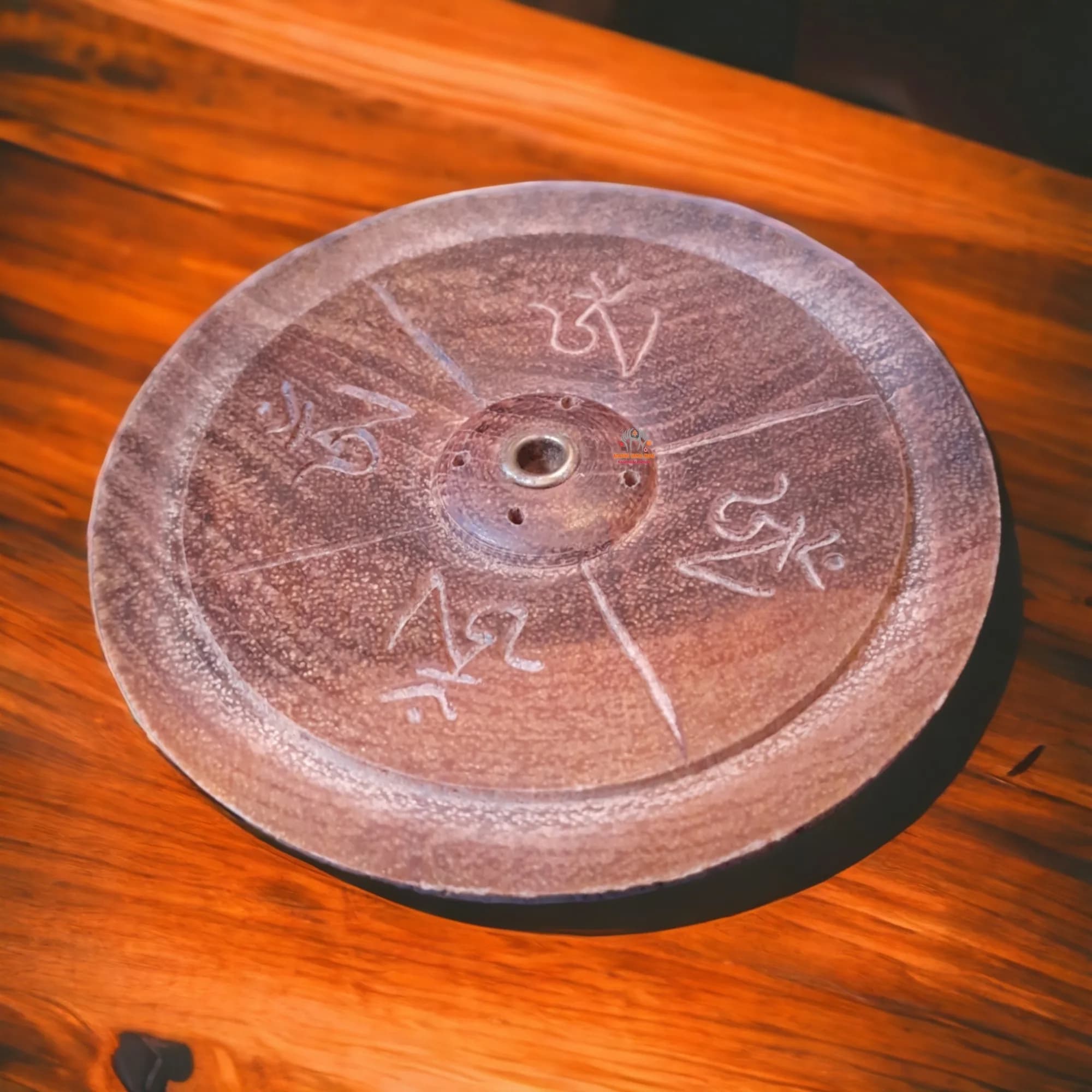 Tibetan Om Carved Incense Burner