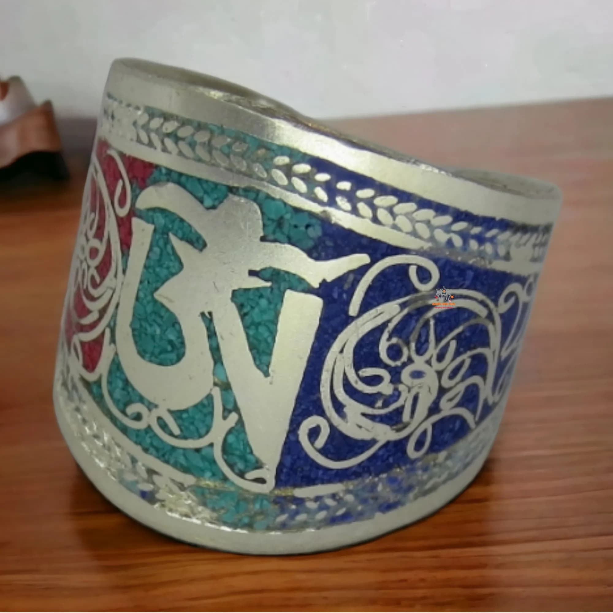 Tibetan Om Finger Ring Turquoise