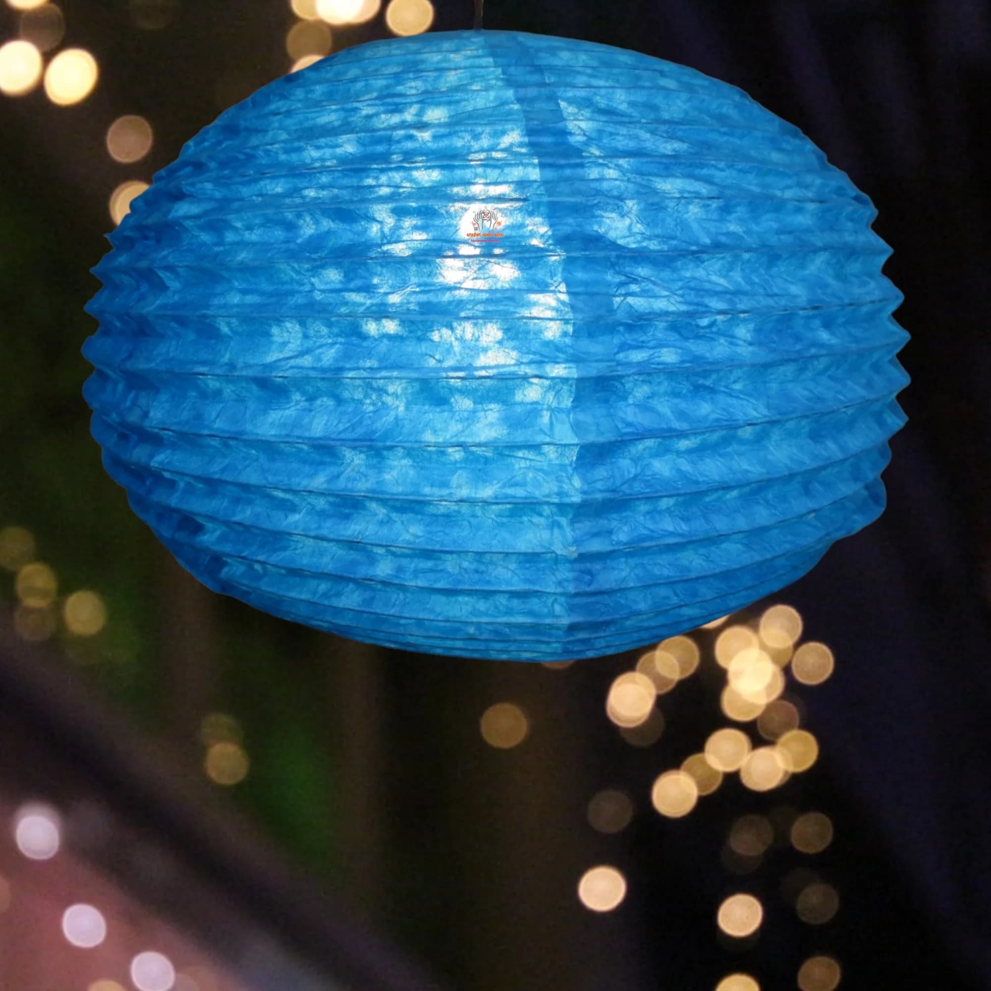 Paper Ball Lampshade Blue