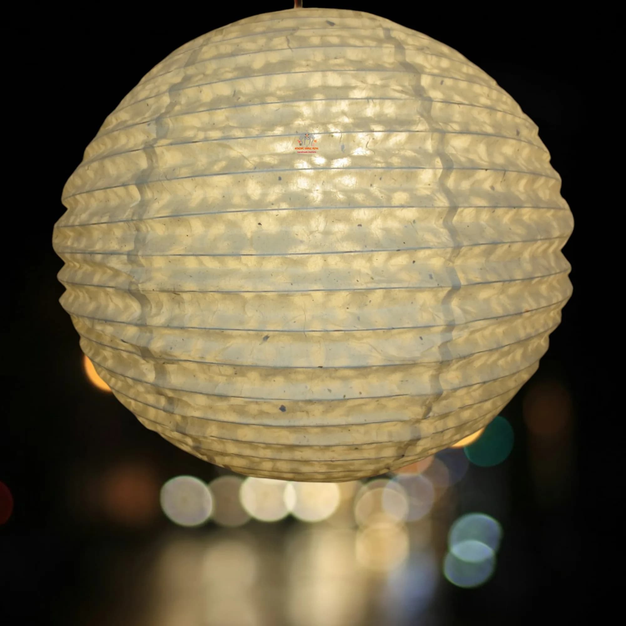 Paper Ball Lampshade White