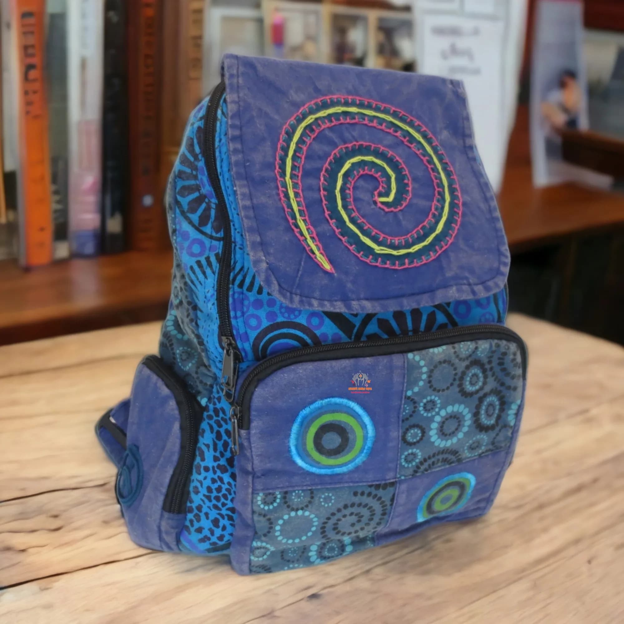 Artistic Patched Backpack