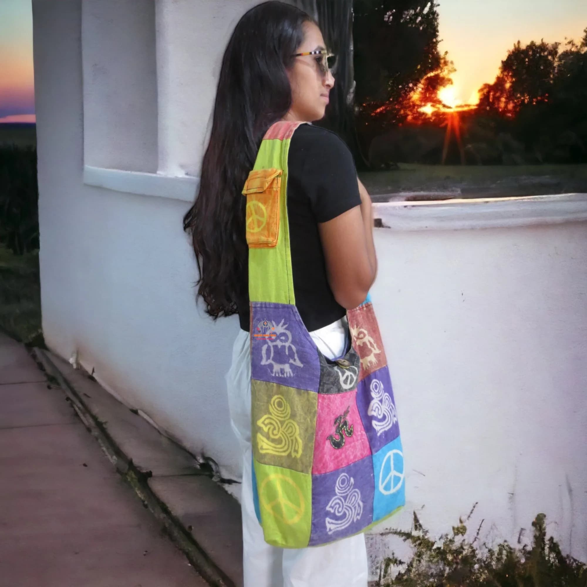Om Patched Bag