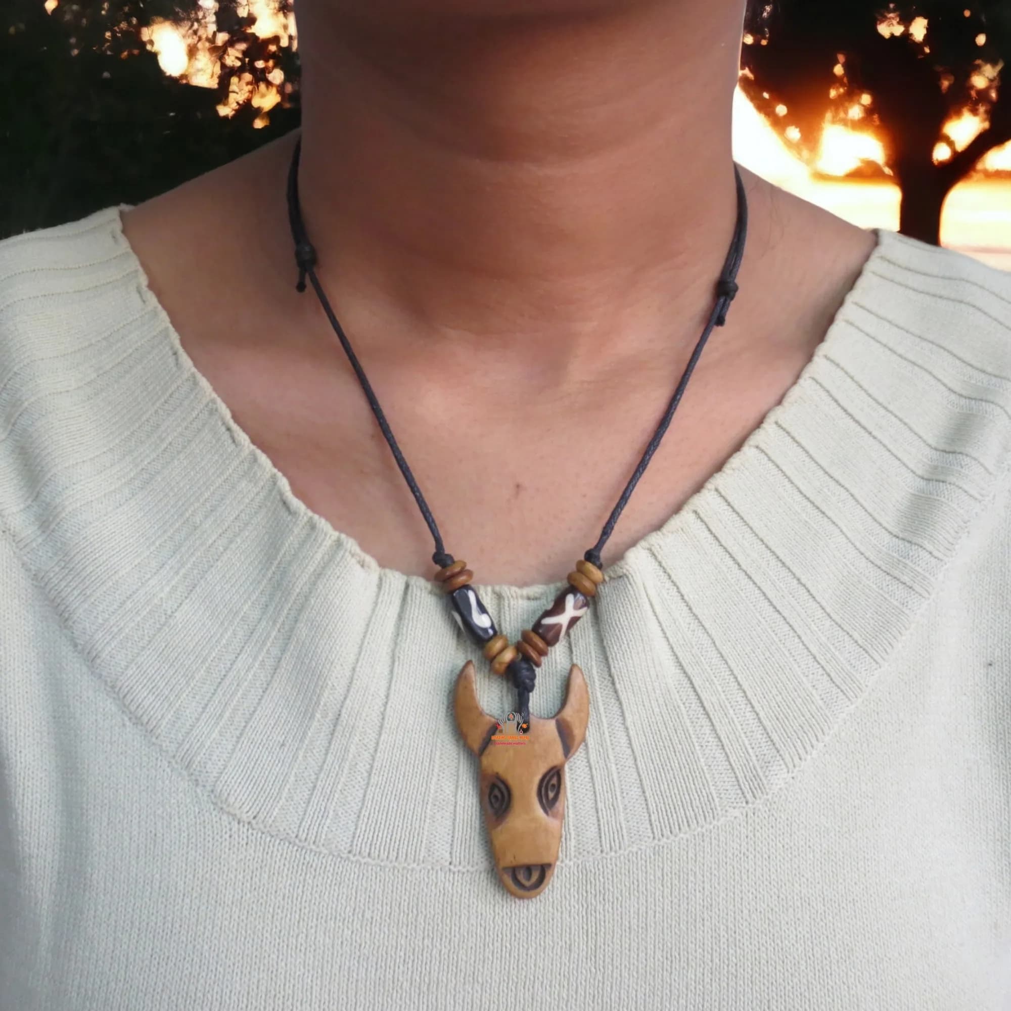 Bullhead Bone Pendant