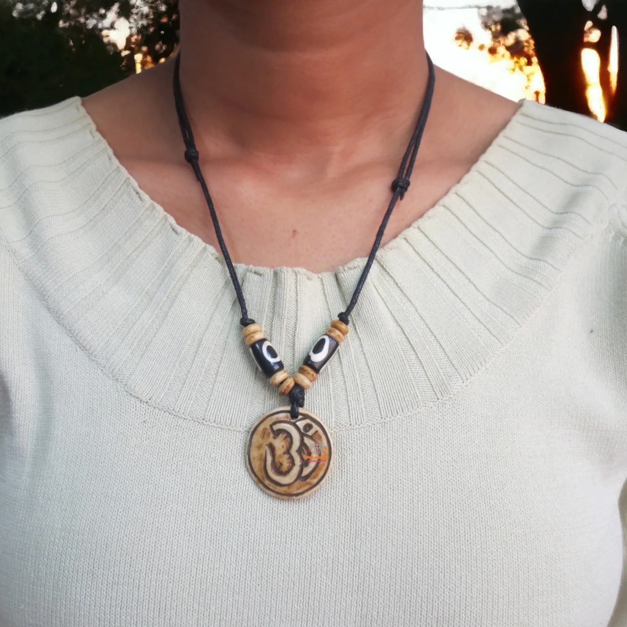 Sanskrit Om Necklace
