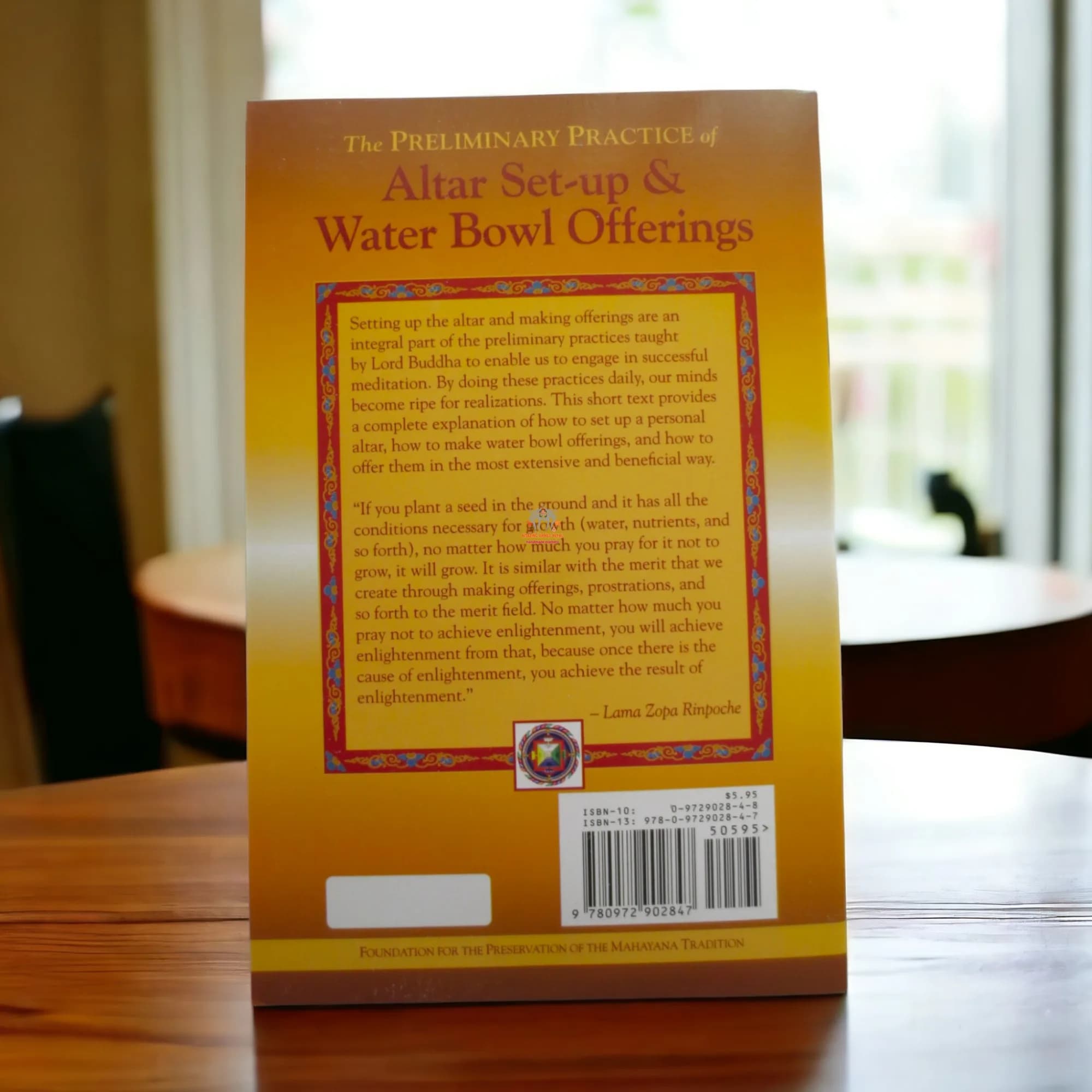 Water Bowl Offerings Book