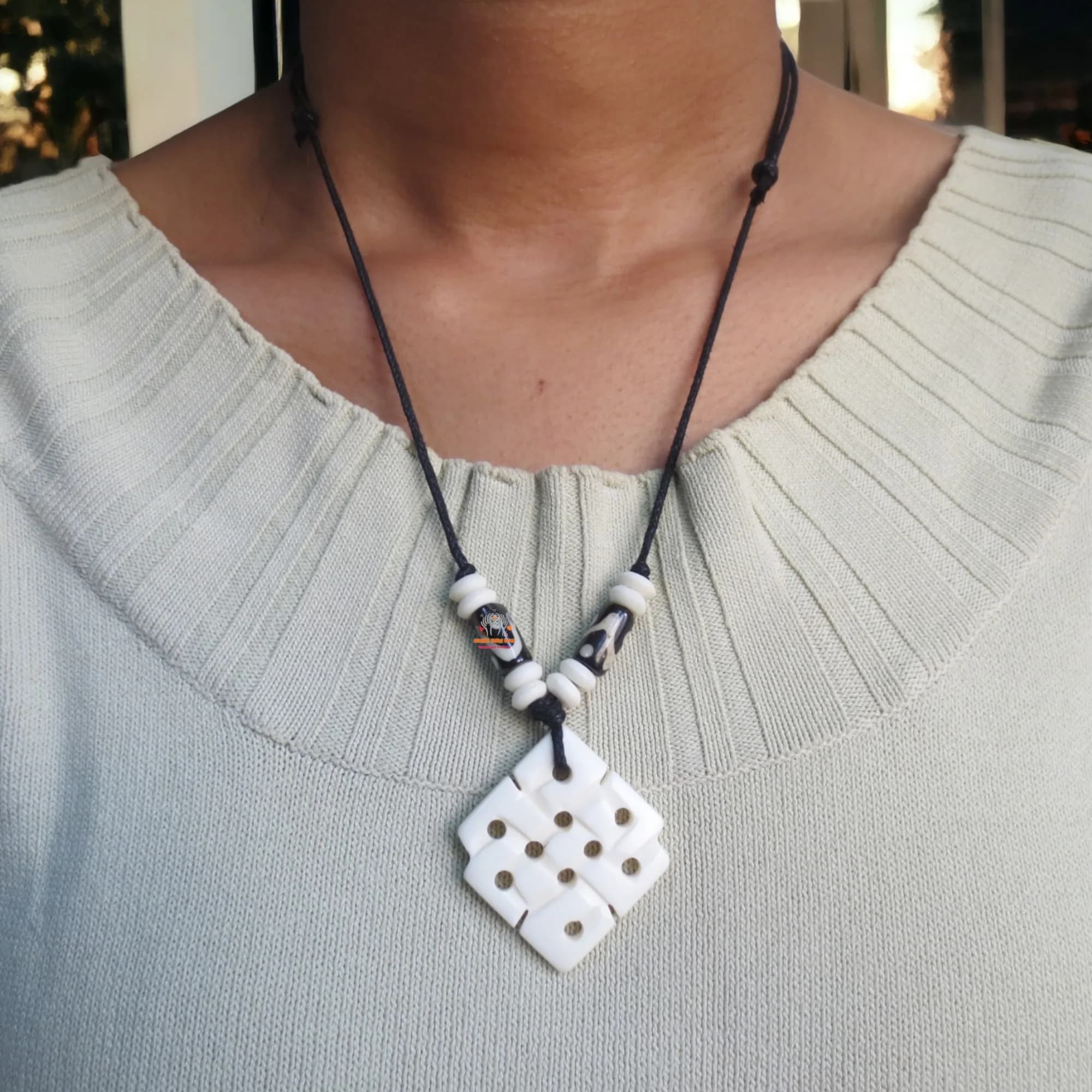 White Knot Pendant