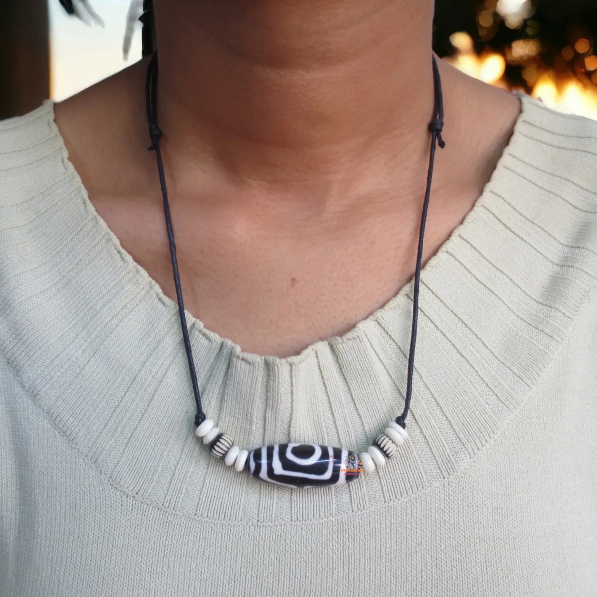 Tibetan Dzi Necklace