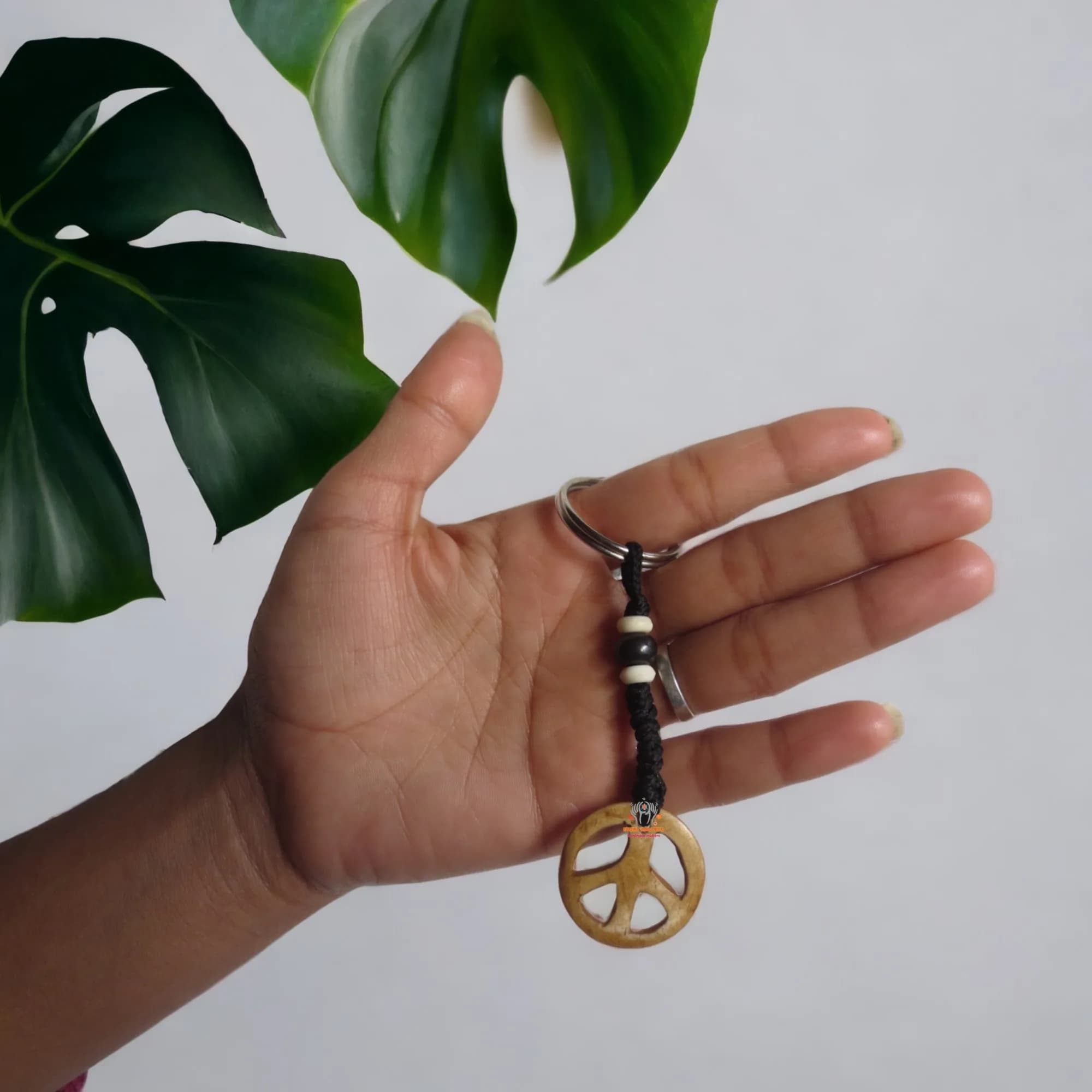 Peace Bone Keyring