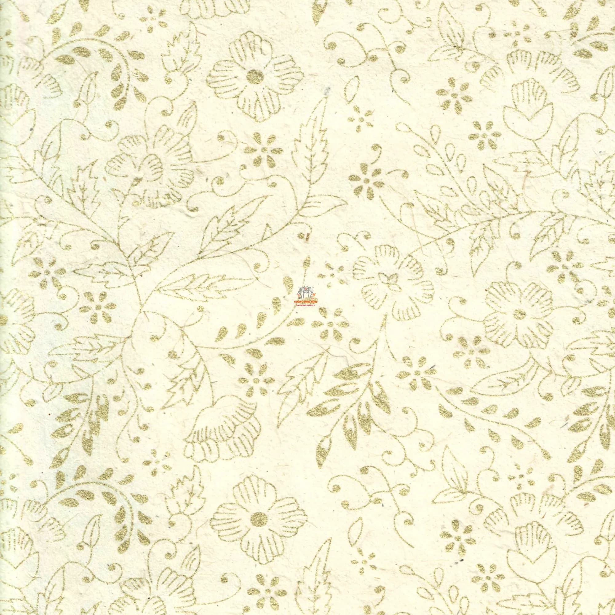 Wrapping Paper Golden Flowery