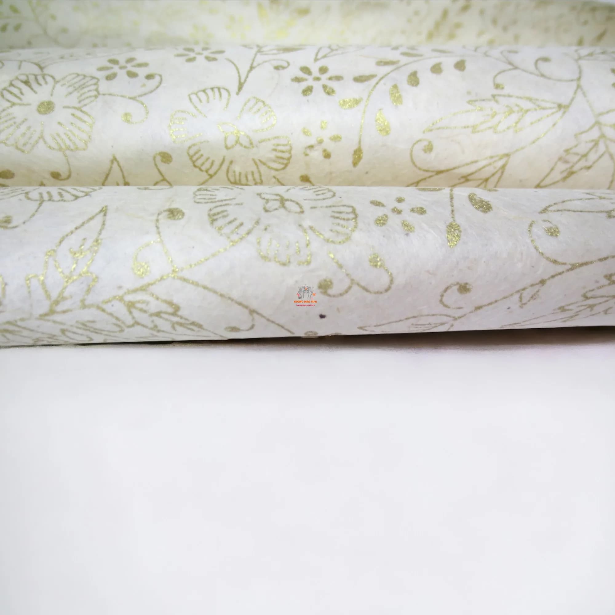 Wrapping Paper Golden Flowery