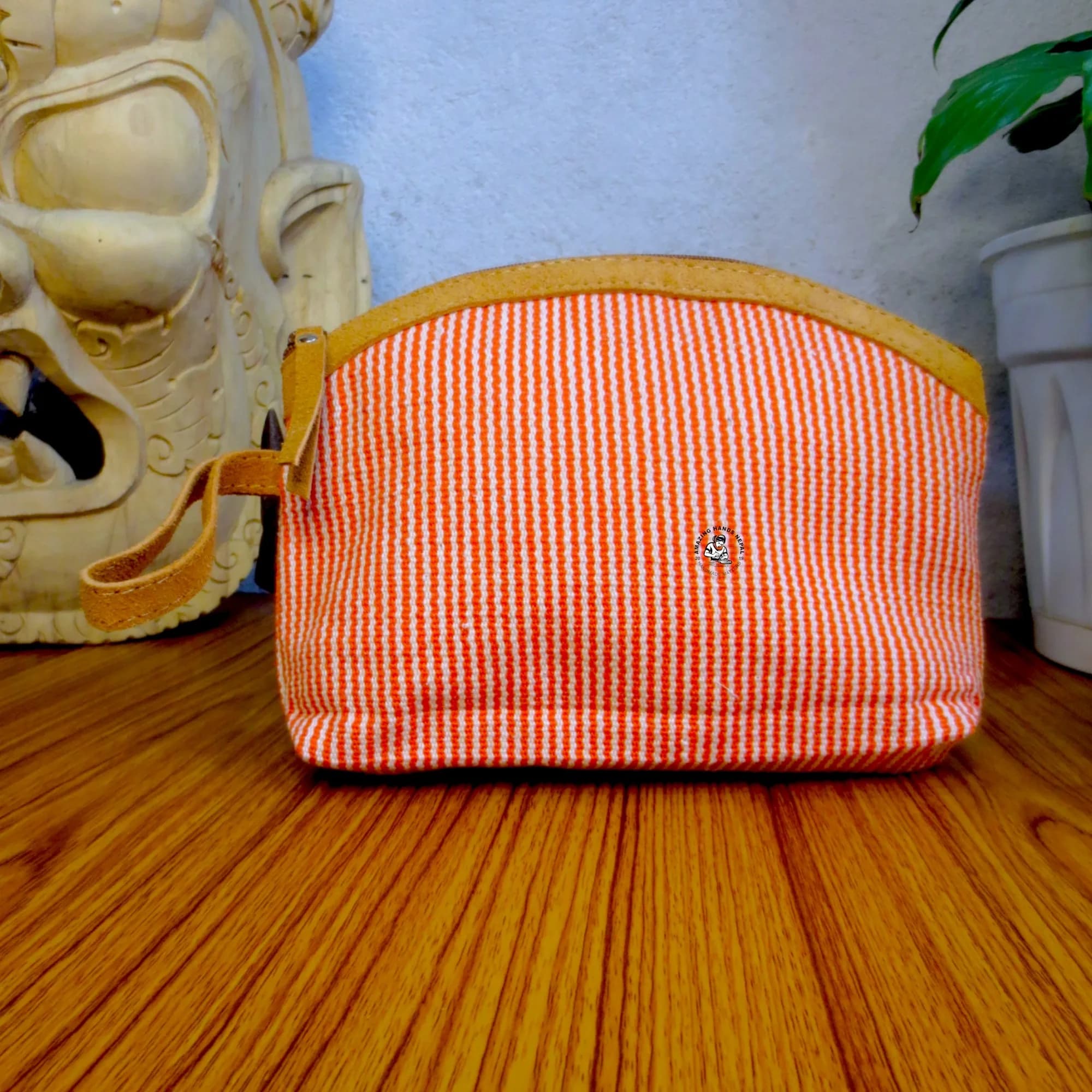 Woven Basic Leather Pouch