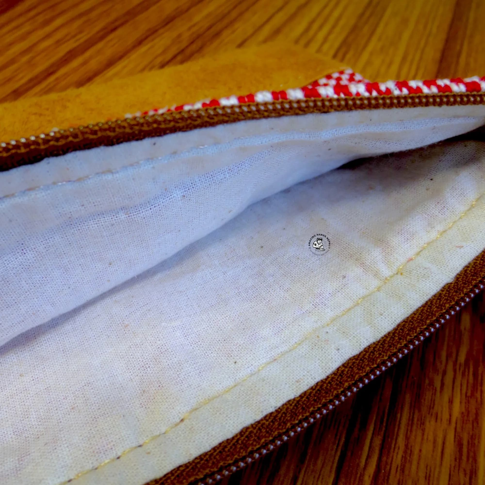 Rectangular Woven Leather Pouch