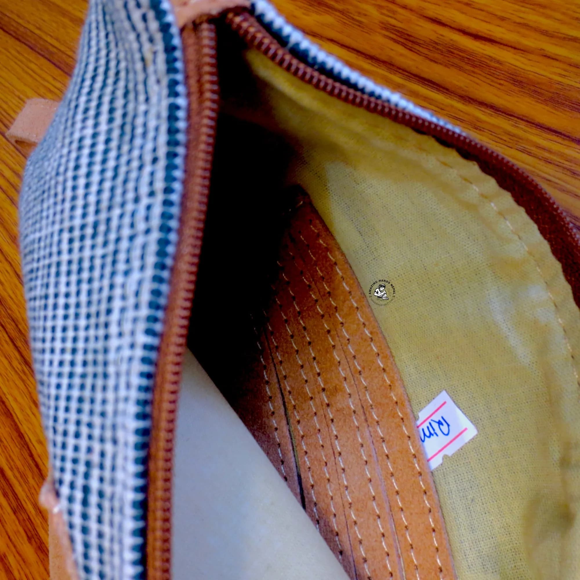 Woven Leather Pouch