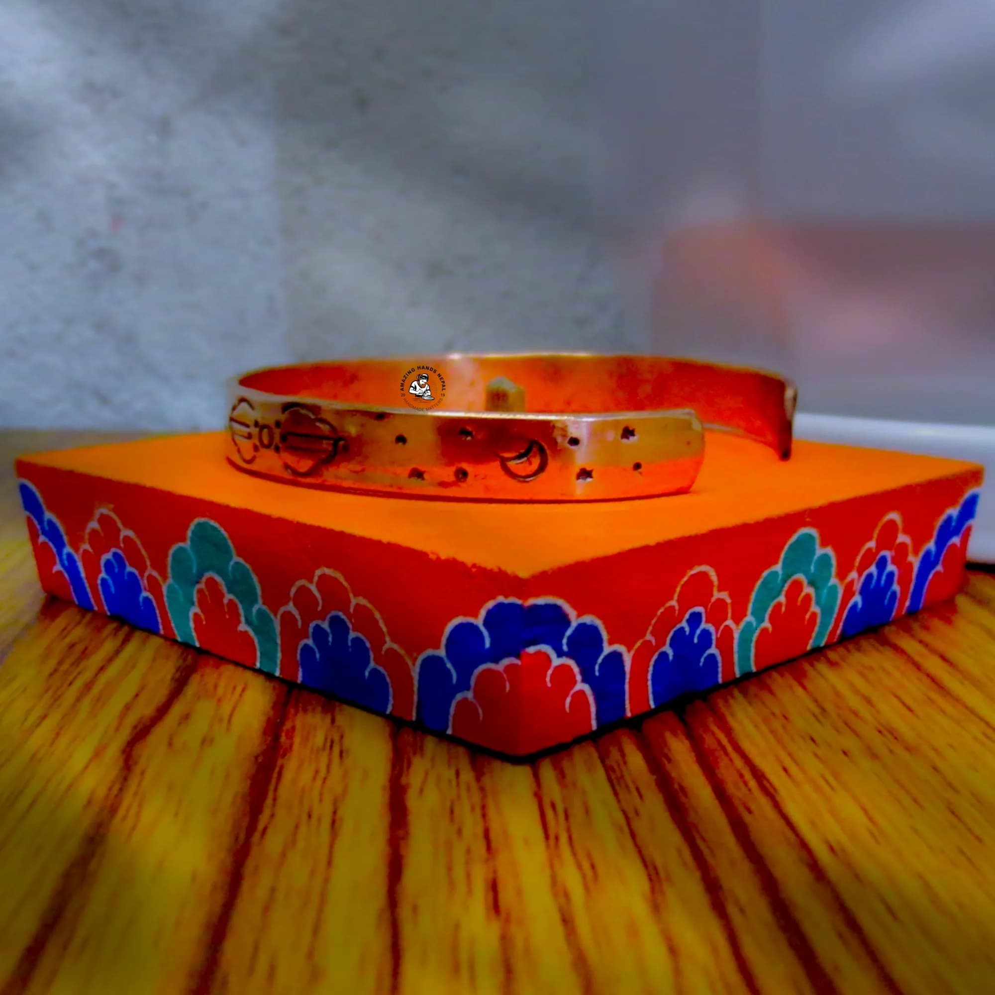 Copper Buddha Mantra Bracelet