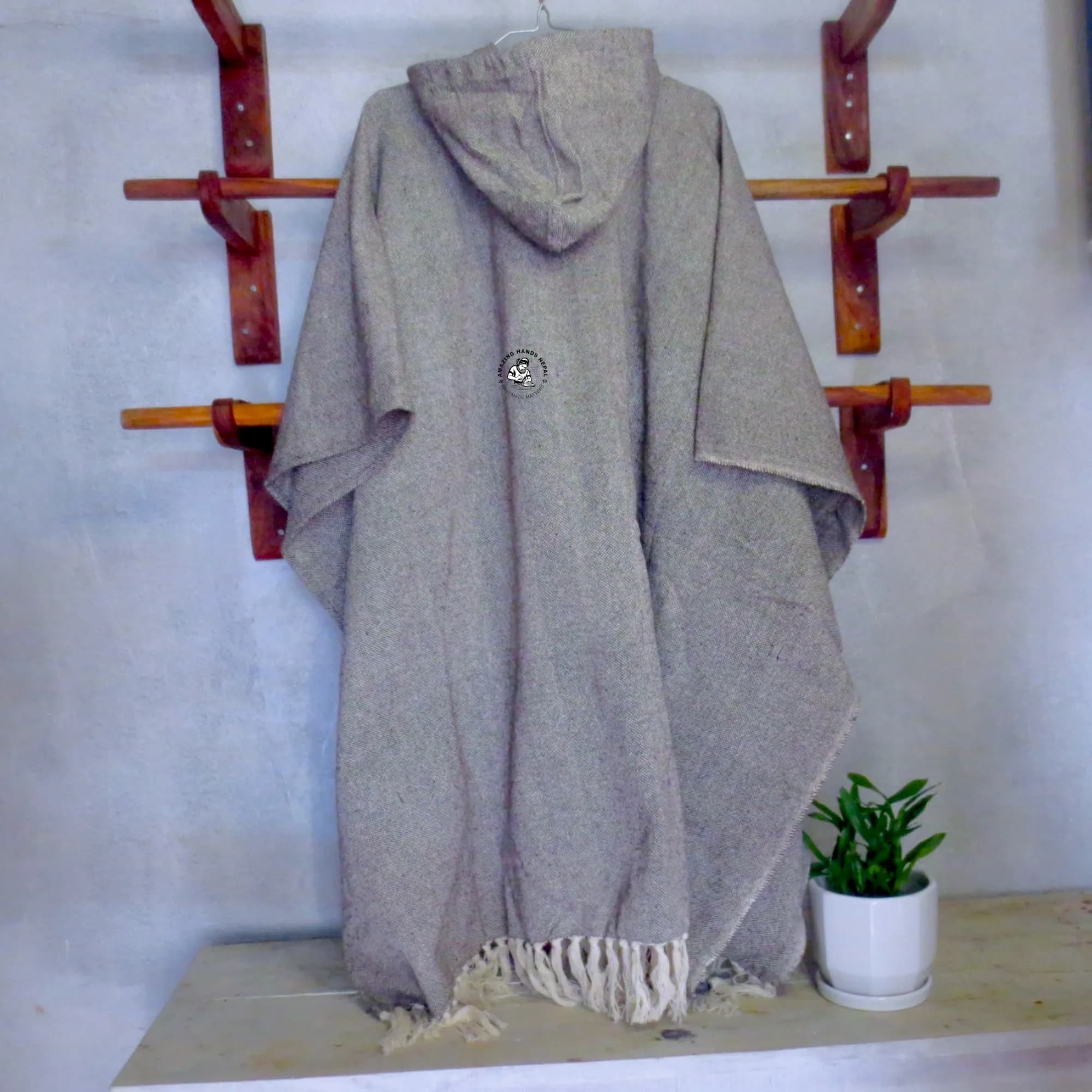 Snake Skin Dotted Cotton Poncho