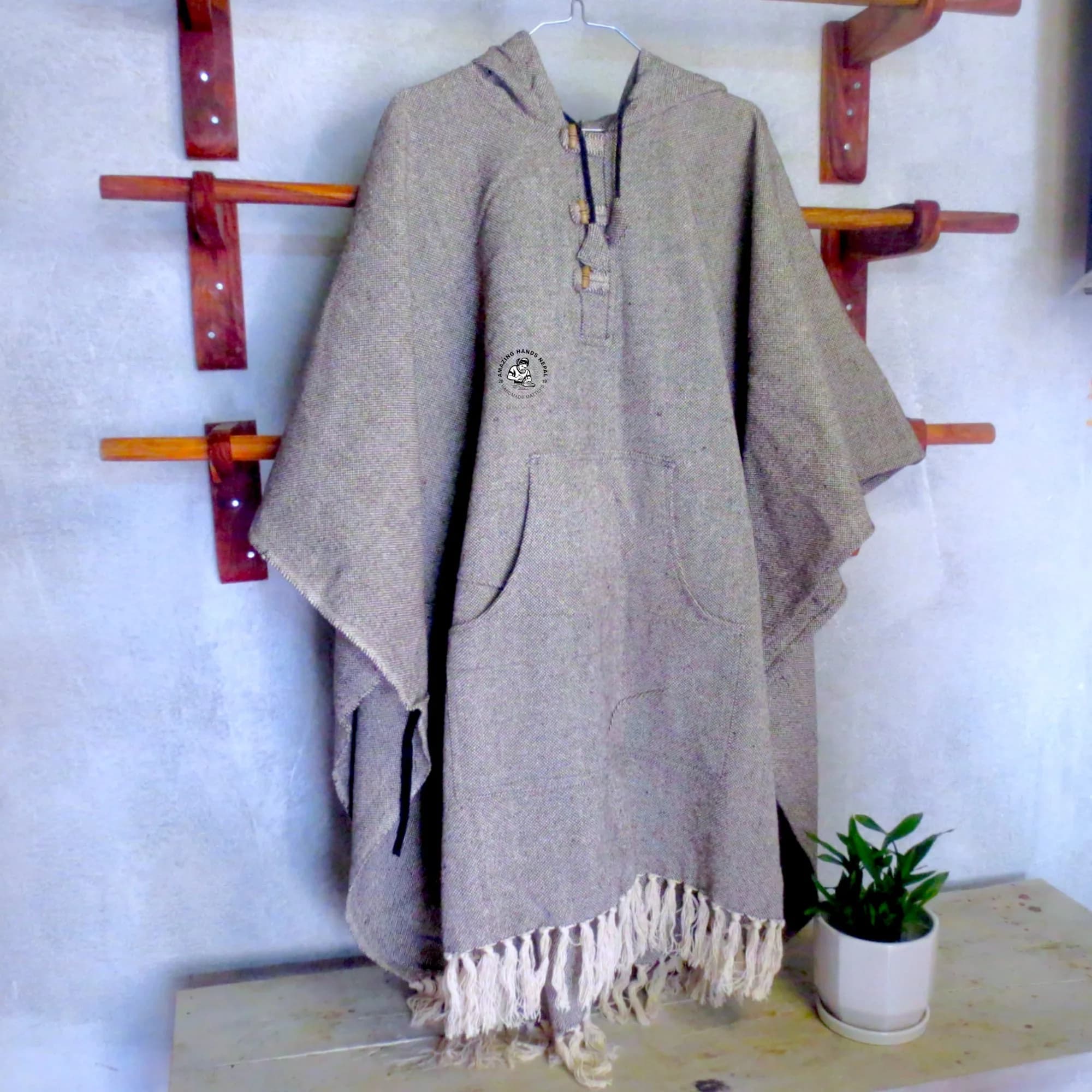 Snake Skin Dotted Cotton Poncho