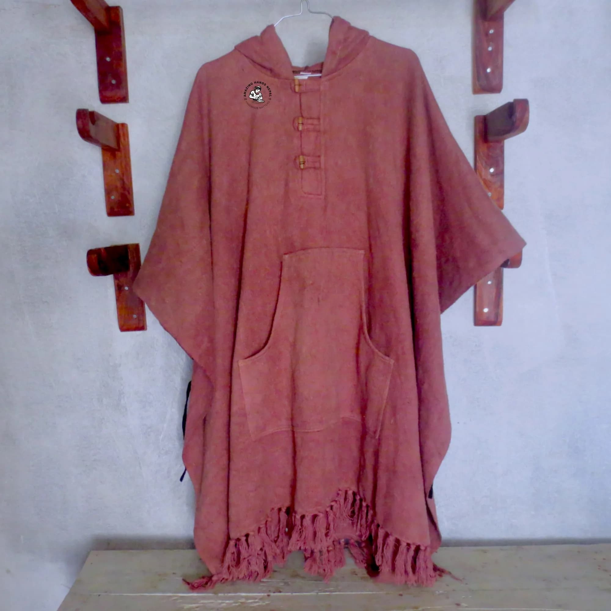 Himalayan Brushed Cotton Poncho