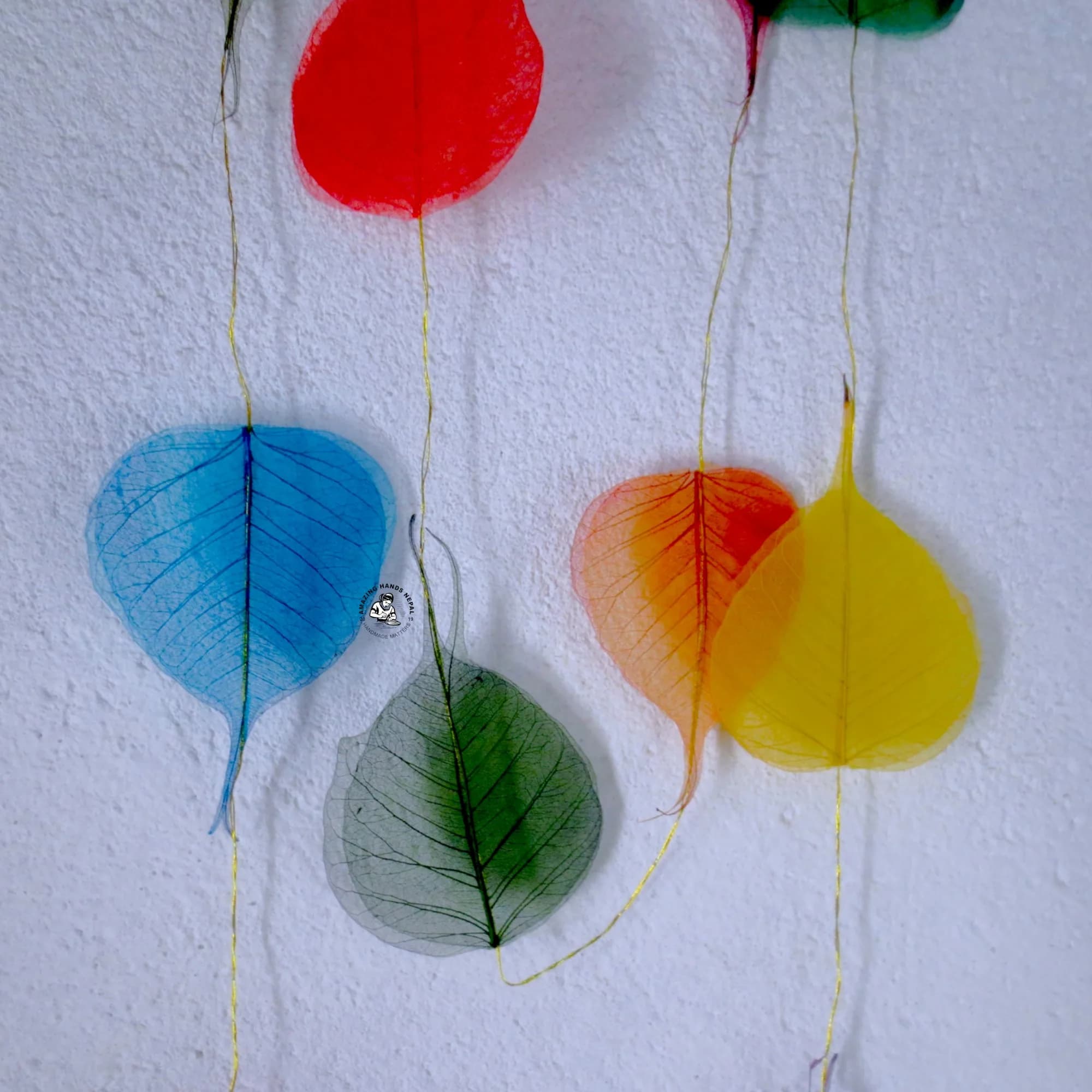Nepali Colorful Bodhi Leaves Garland