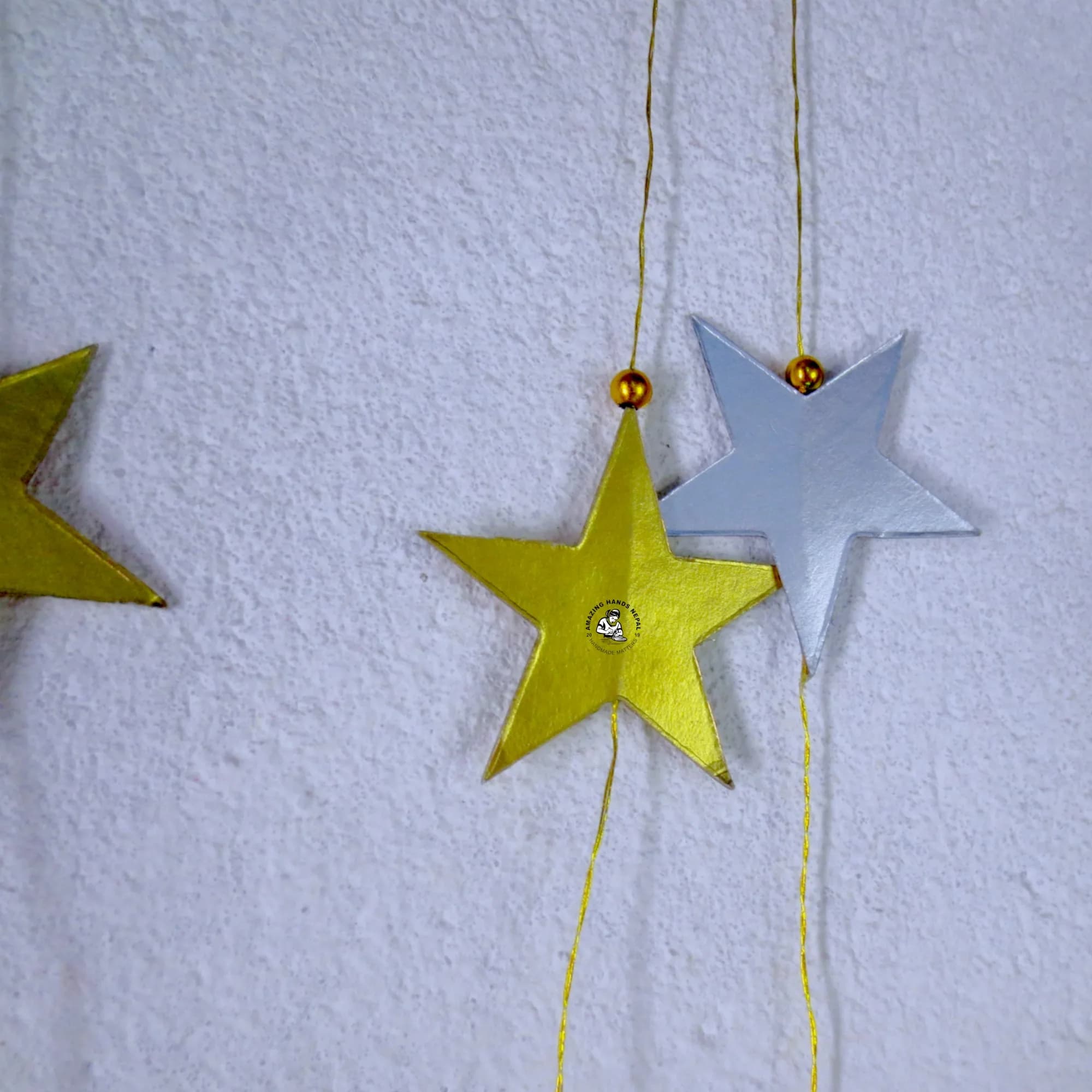 Nepali Shining Stars Paper Garland