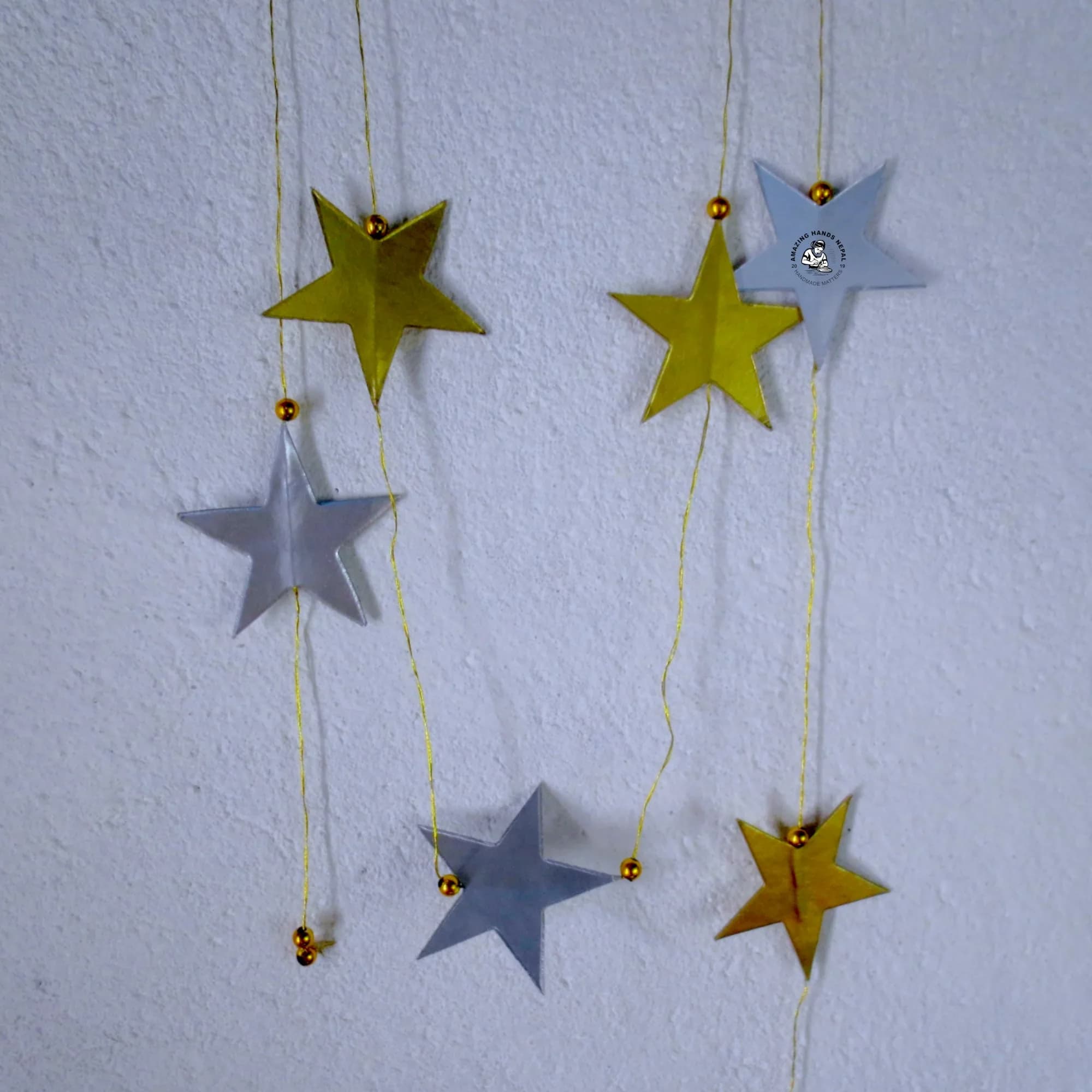 Nepali Shining Stars Paper Garland