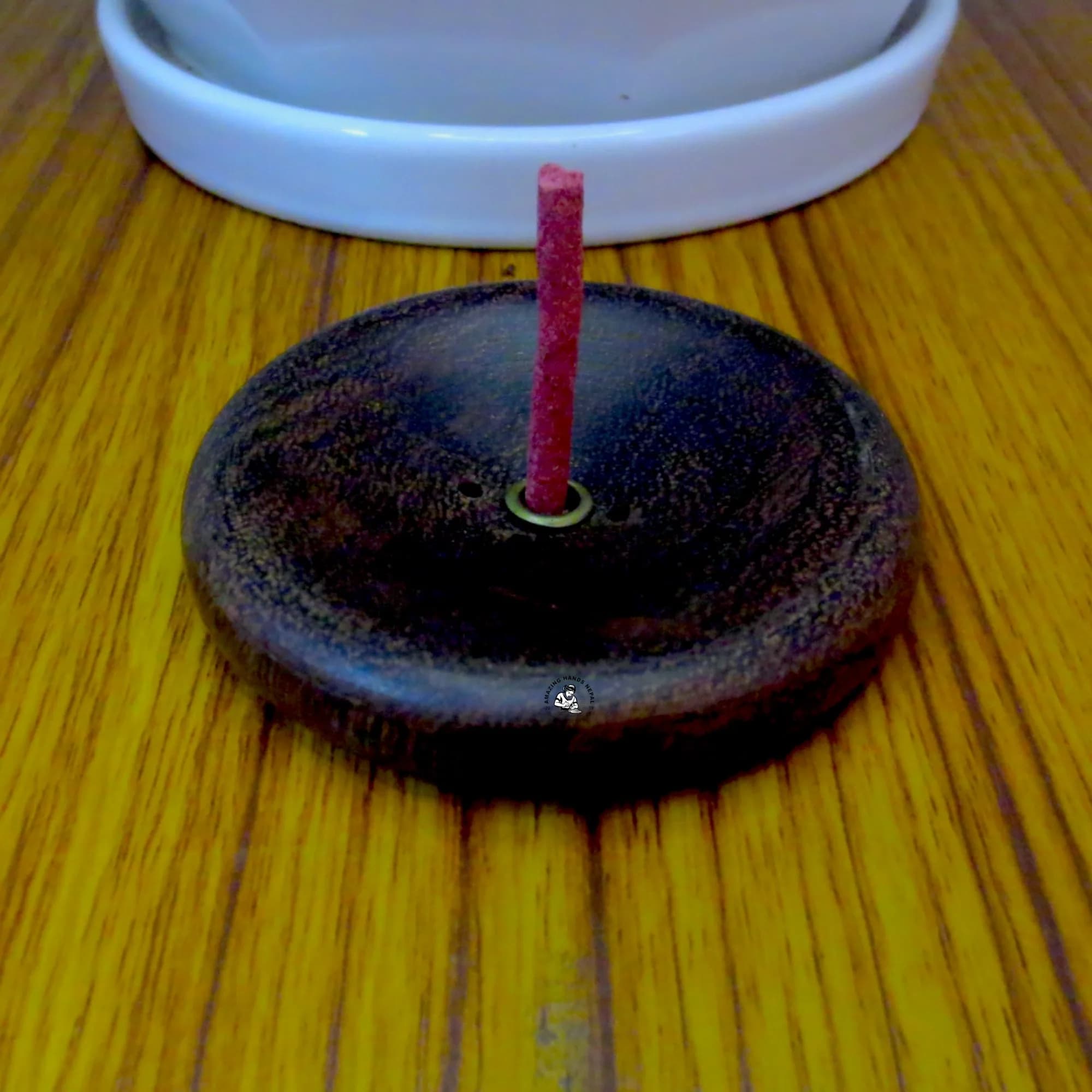 Wooden Natural Round Incense Holder