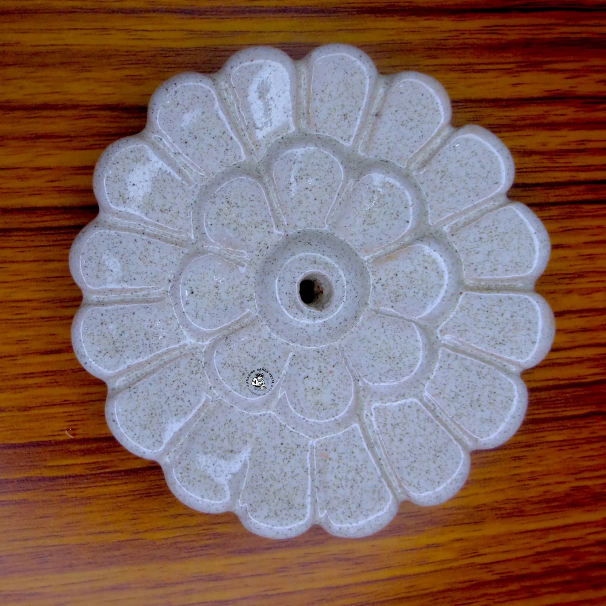 Ceramic Tibetan Flower Incense Holder