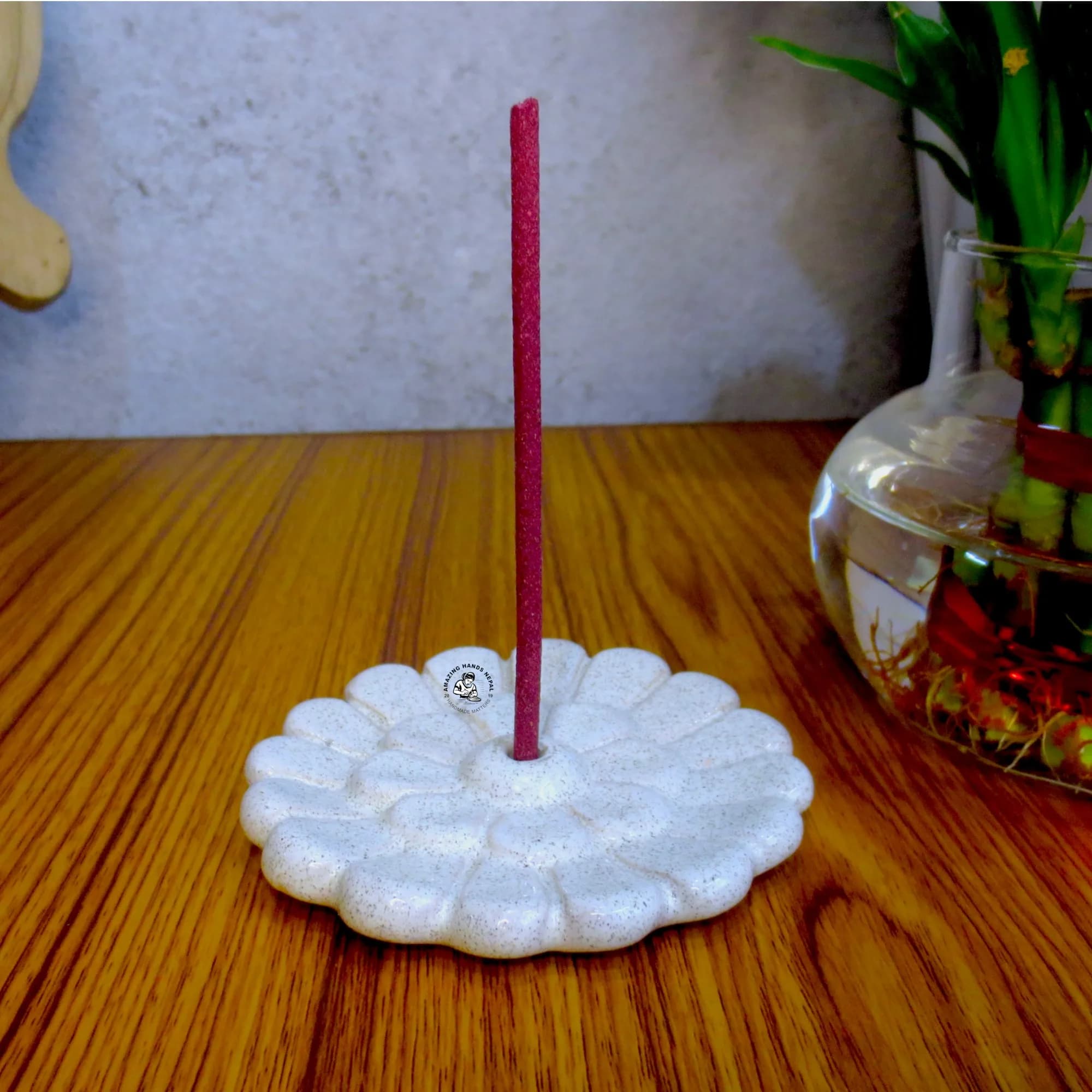 Ceramic Tibetan Flower Incense Holder