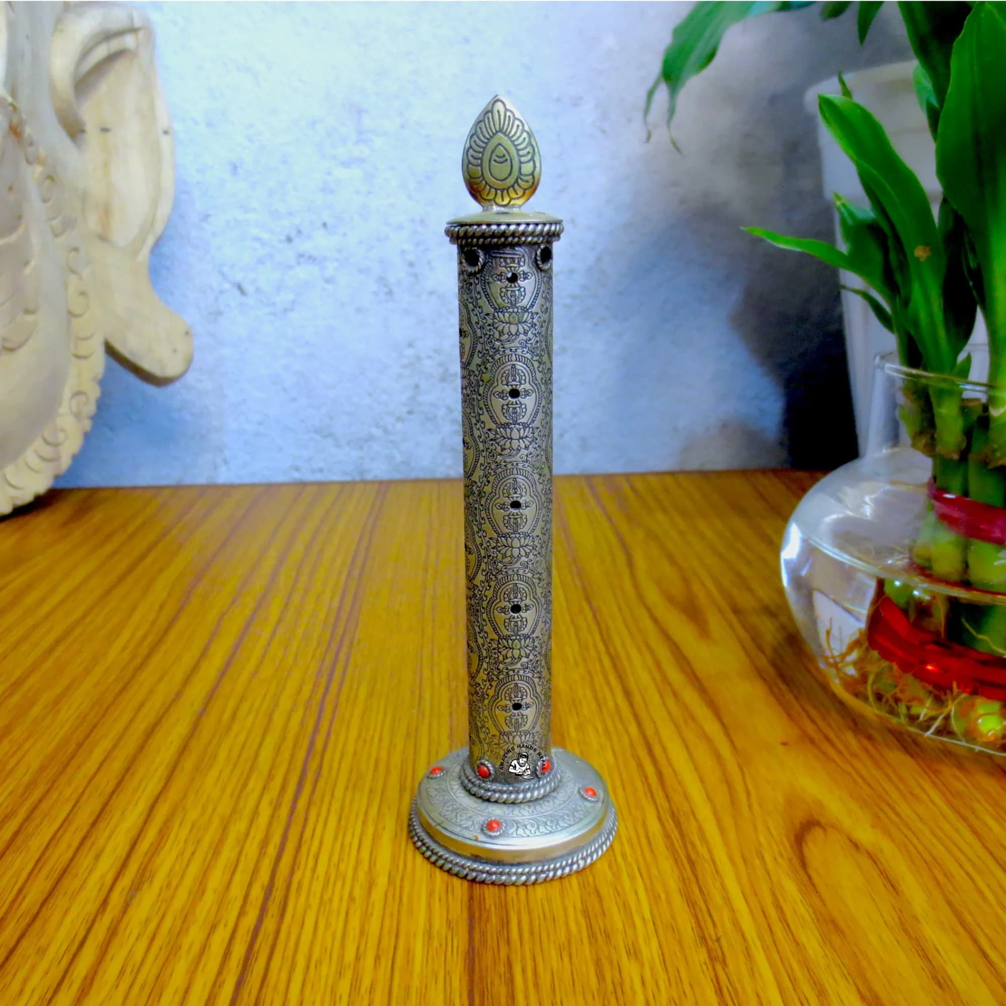 Burning Candle Design Incense Holder