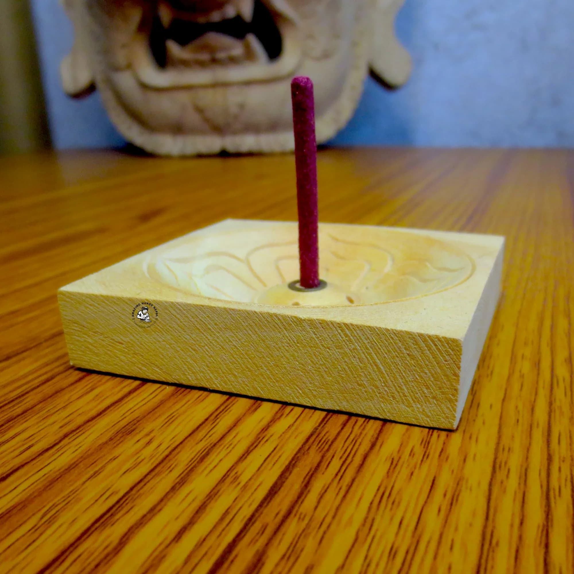 Natural Lotus Flower Square Incense Holder