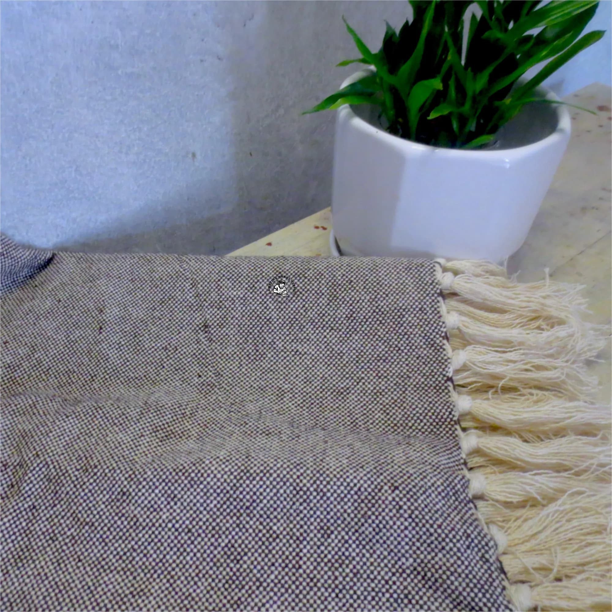 Nepali Snake Dotted Cotton Throw