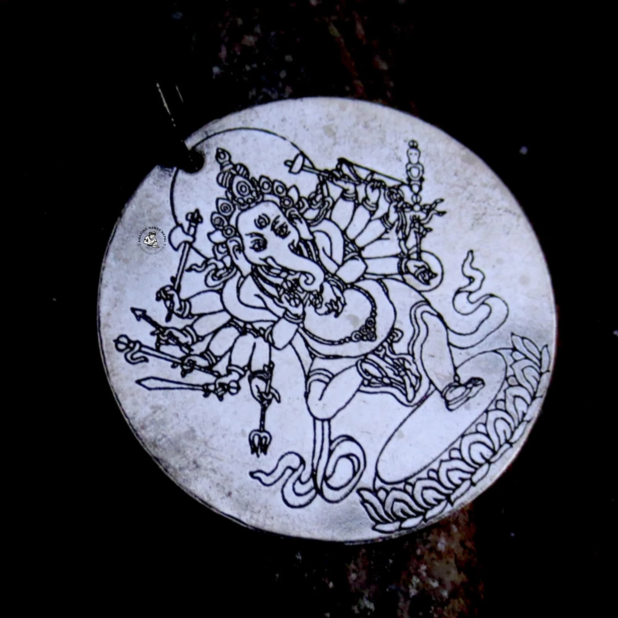 Newari Dancing Ganesh Amulet