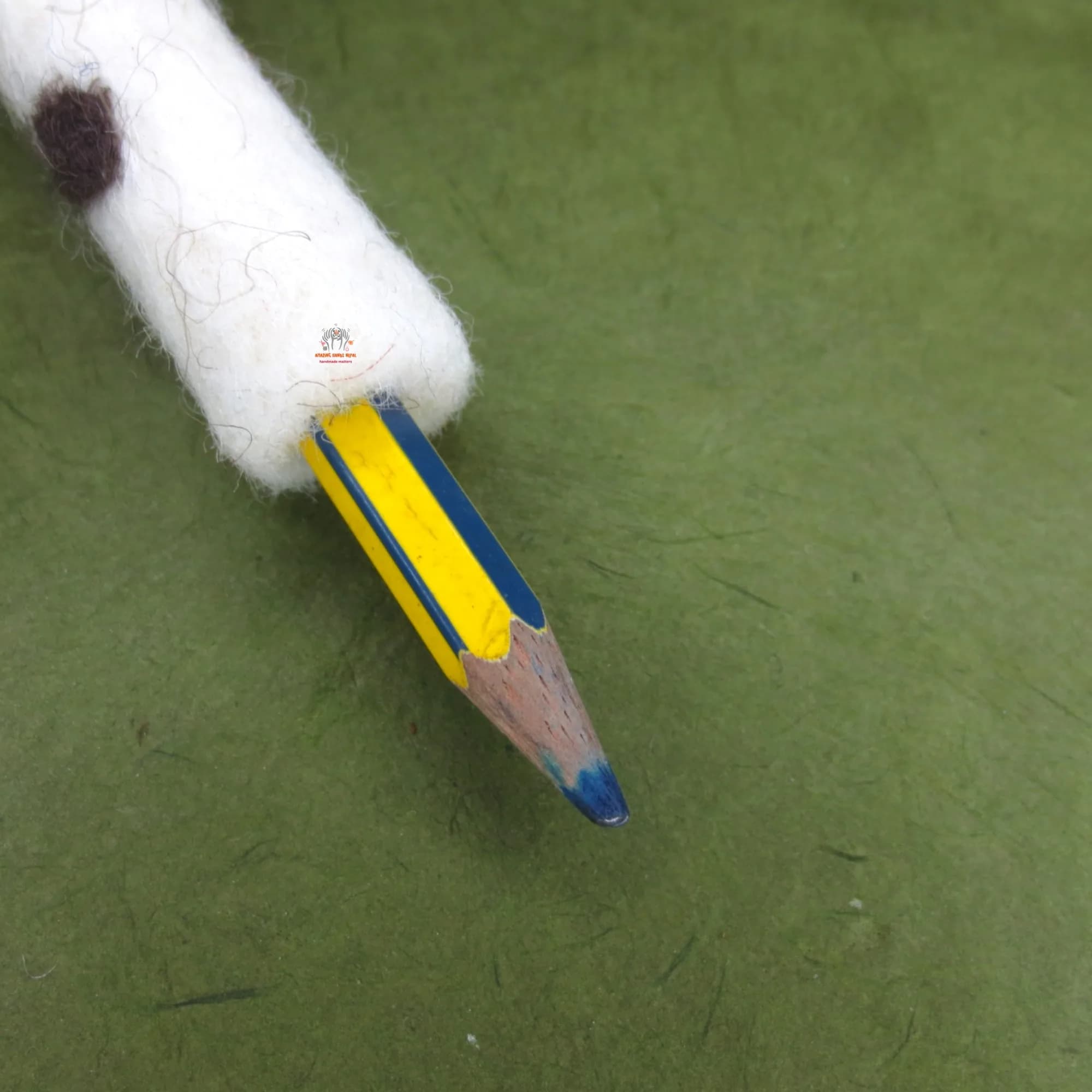 Woo Felted Cow Pencil Puppet Toy