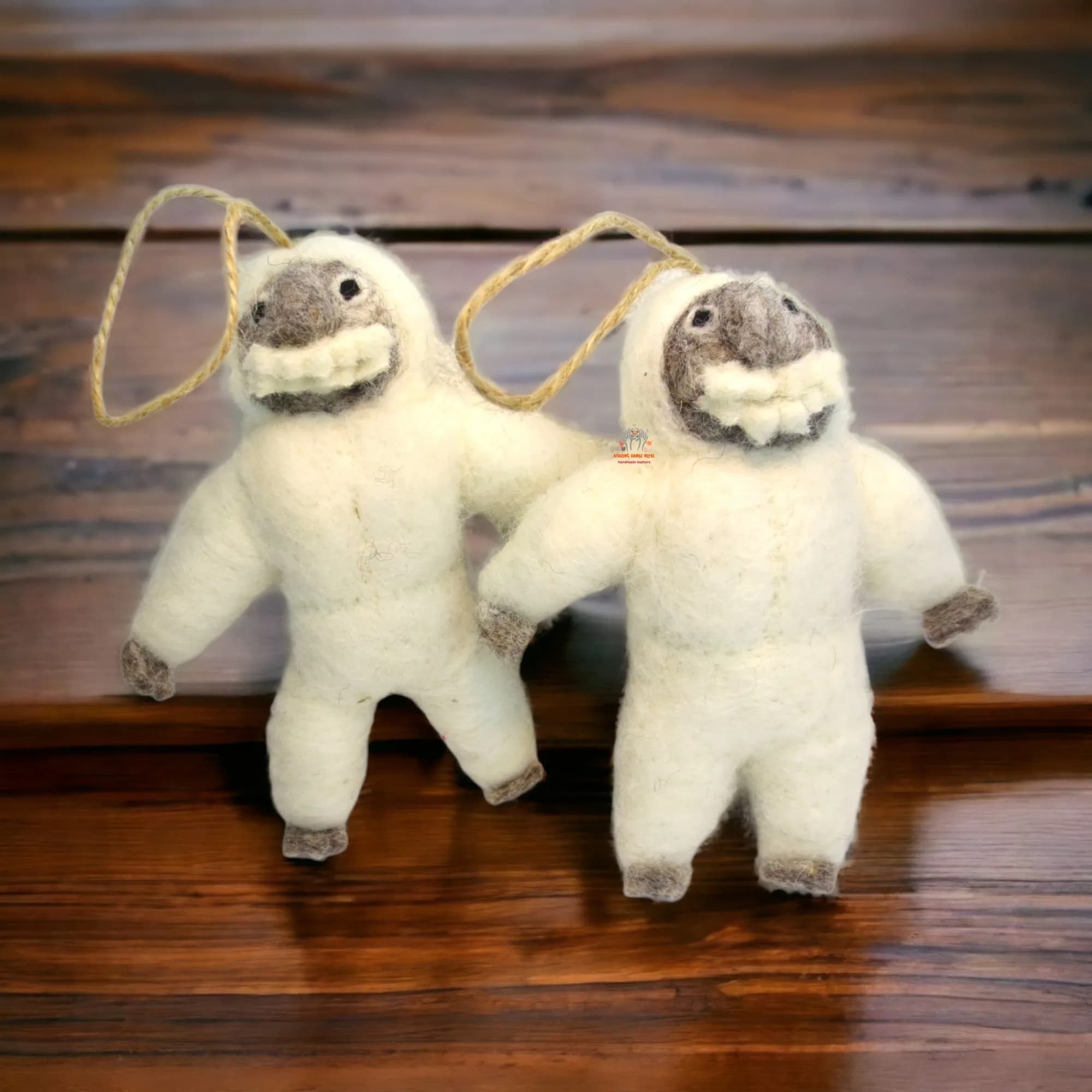 Wool Felt Yeti Toy Ornament