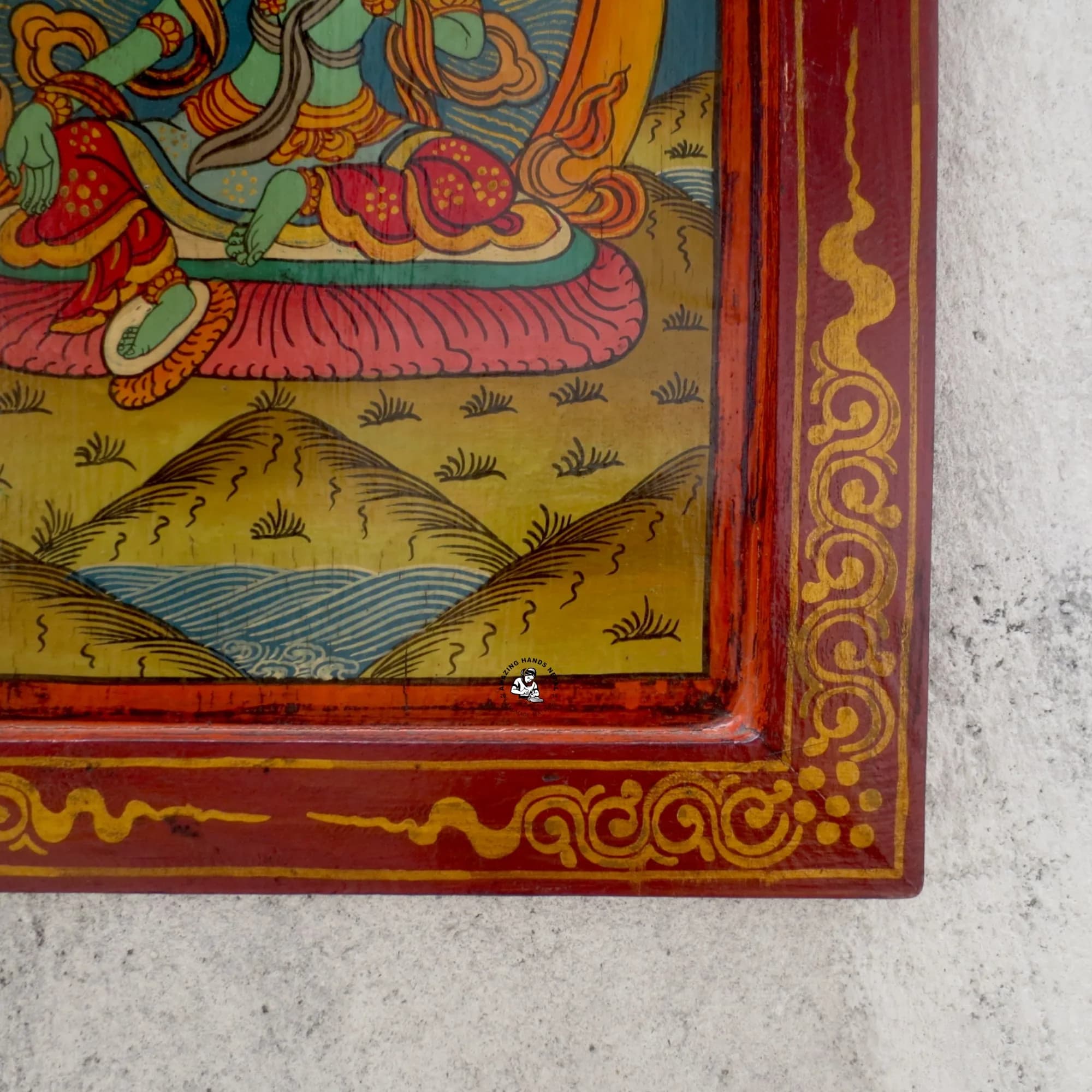 Tibetan Green Tara Wooden Frame