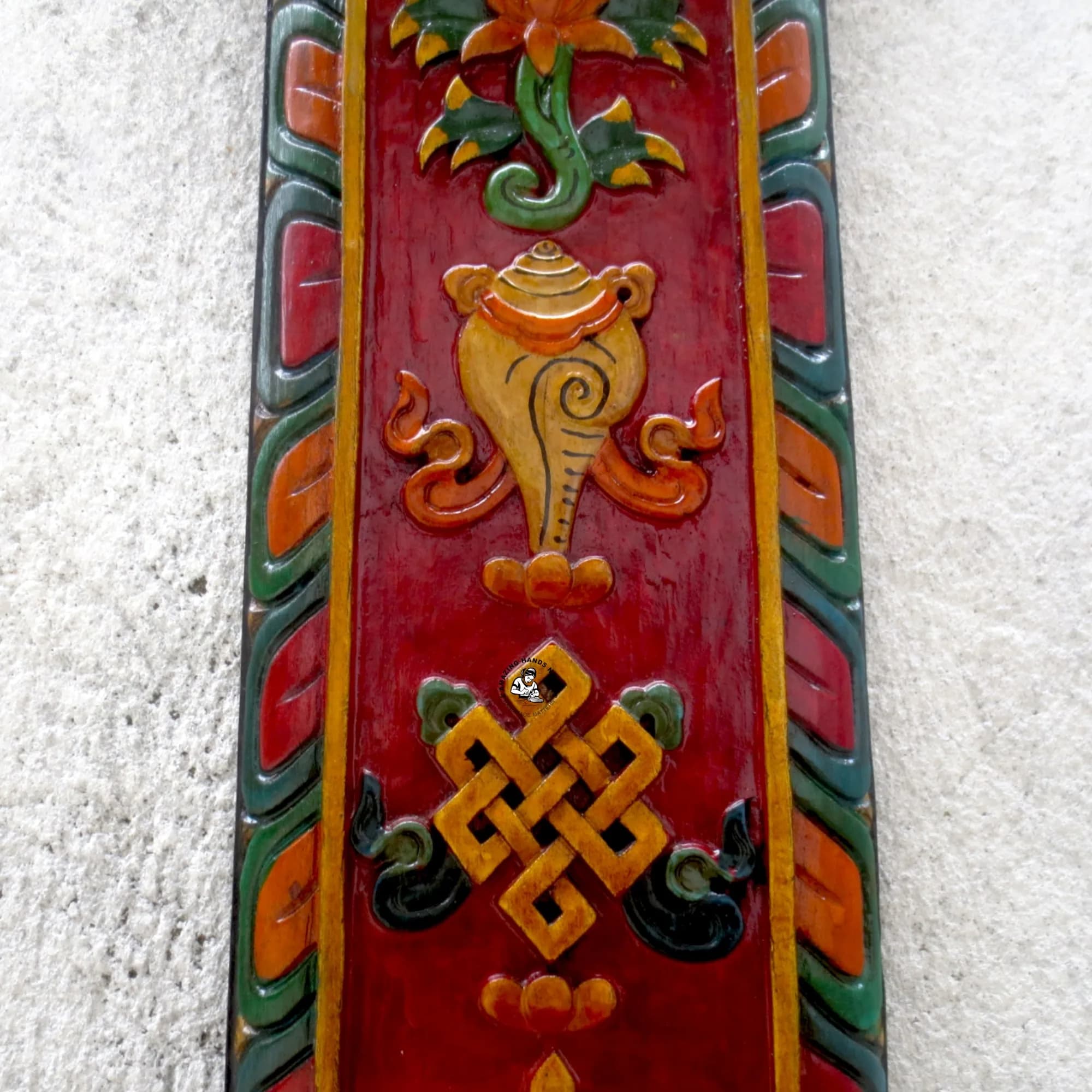 Buddhist Astamandala Vertical Wall Hanging