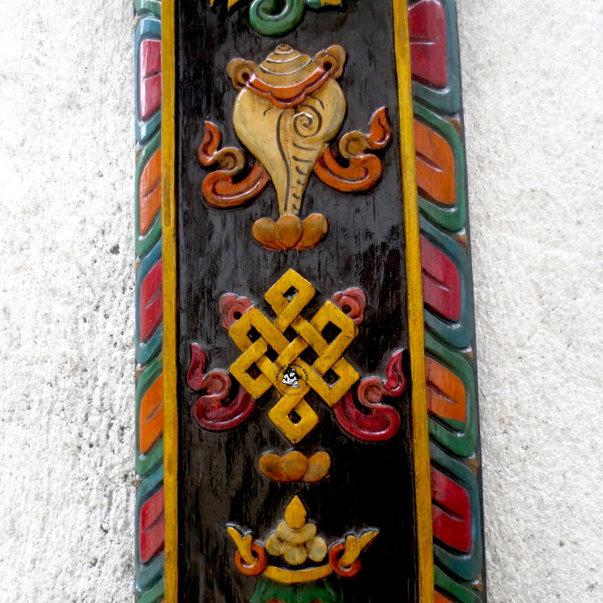 Buddhist Astamandala Vertical Wall Hanging