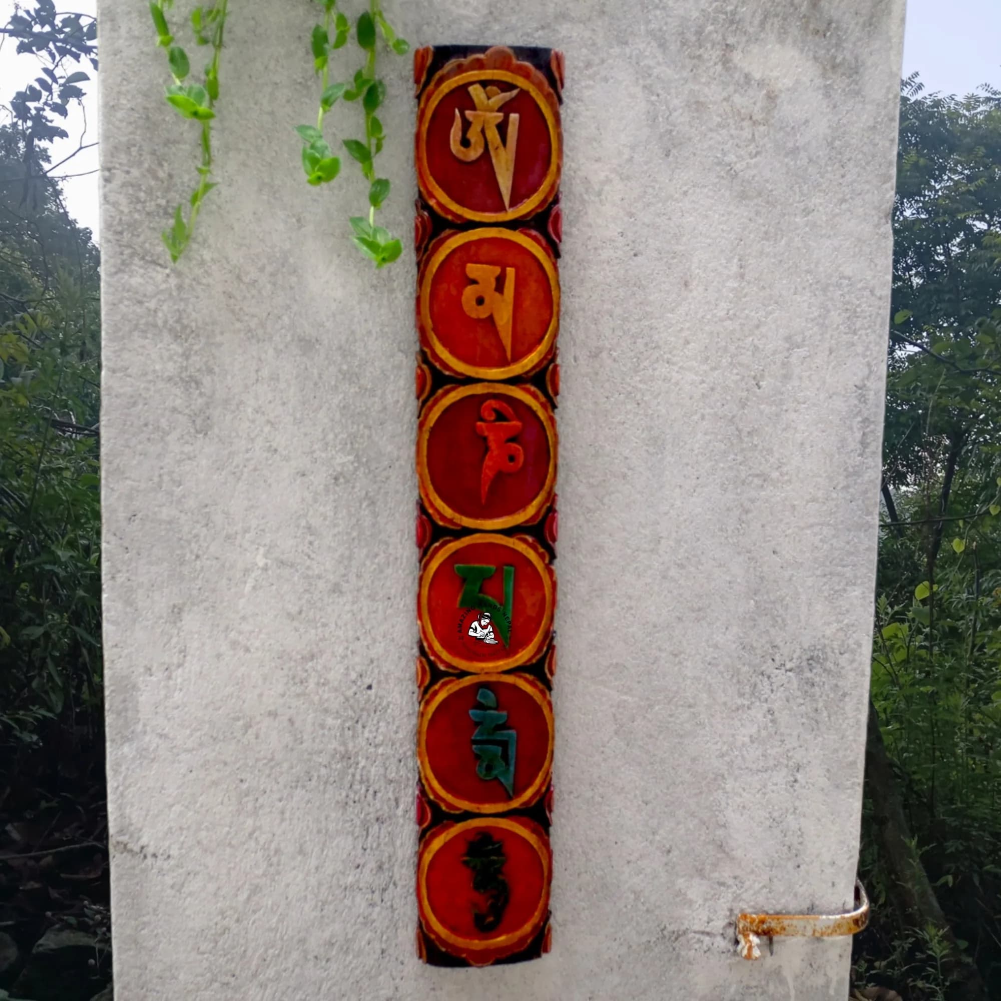 Tibetan Buddha Mantra Vertical Décor