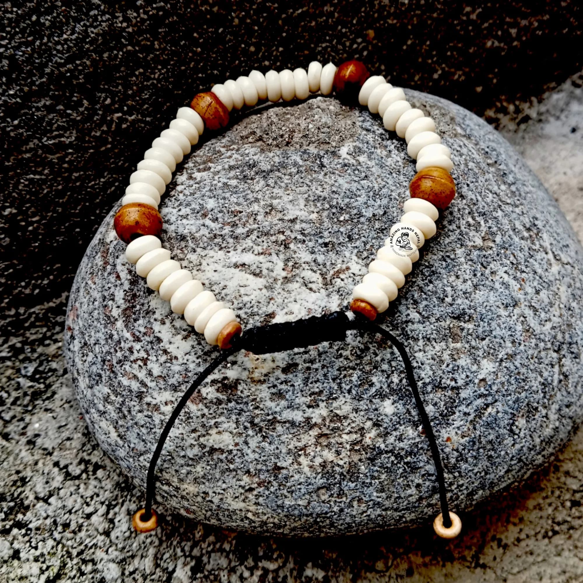 Tibetan Bone Beads Natural Bracelet
