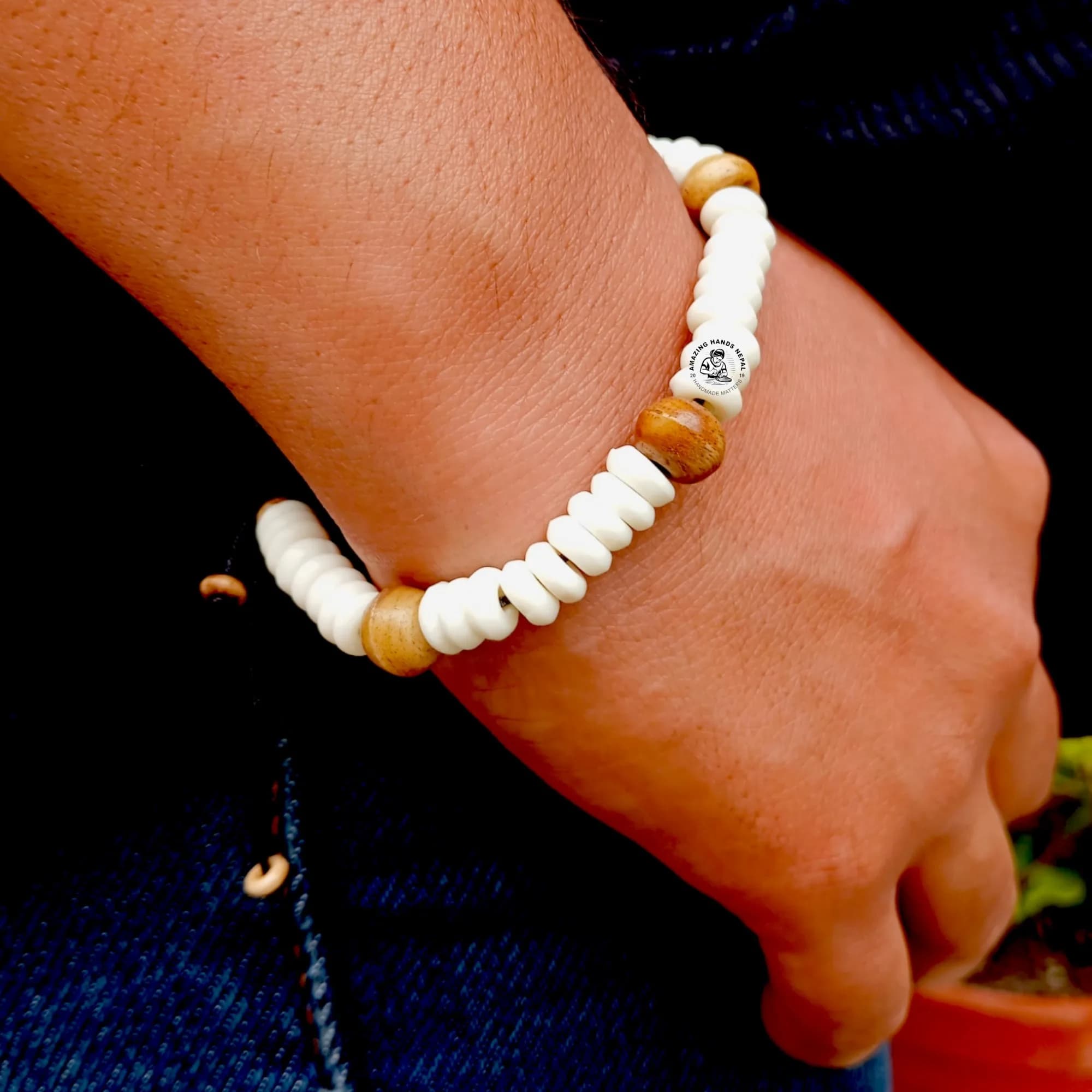 Tibetan Bone Beads Natural Bracelet