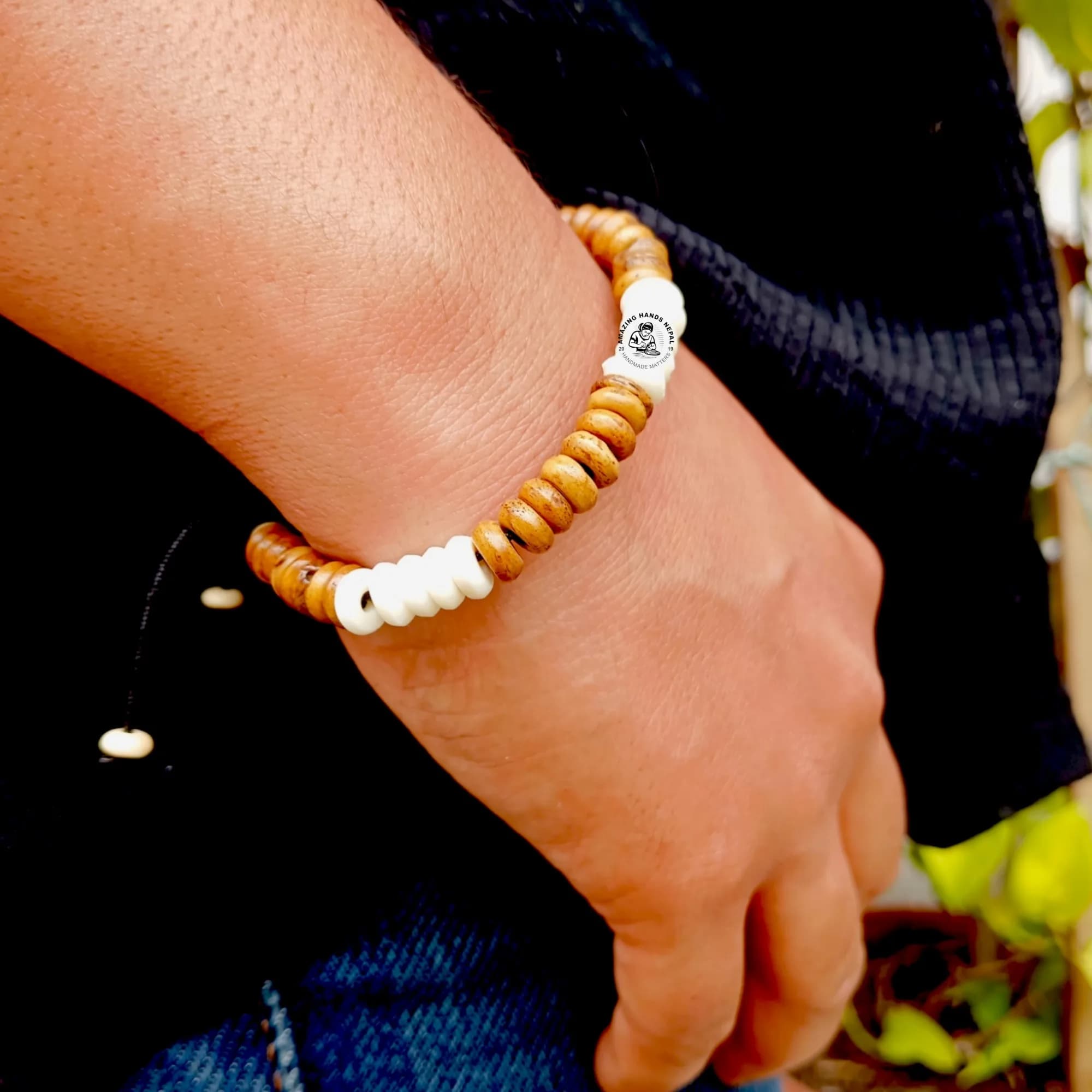 Tibetan Fancy Bone Fashion Bracelet