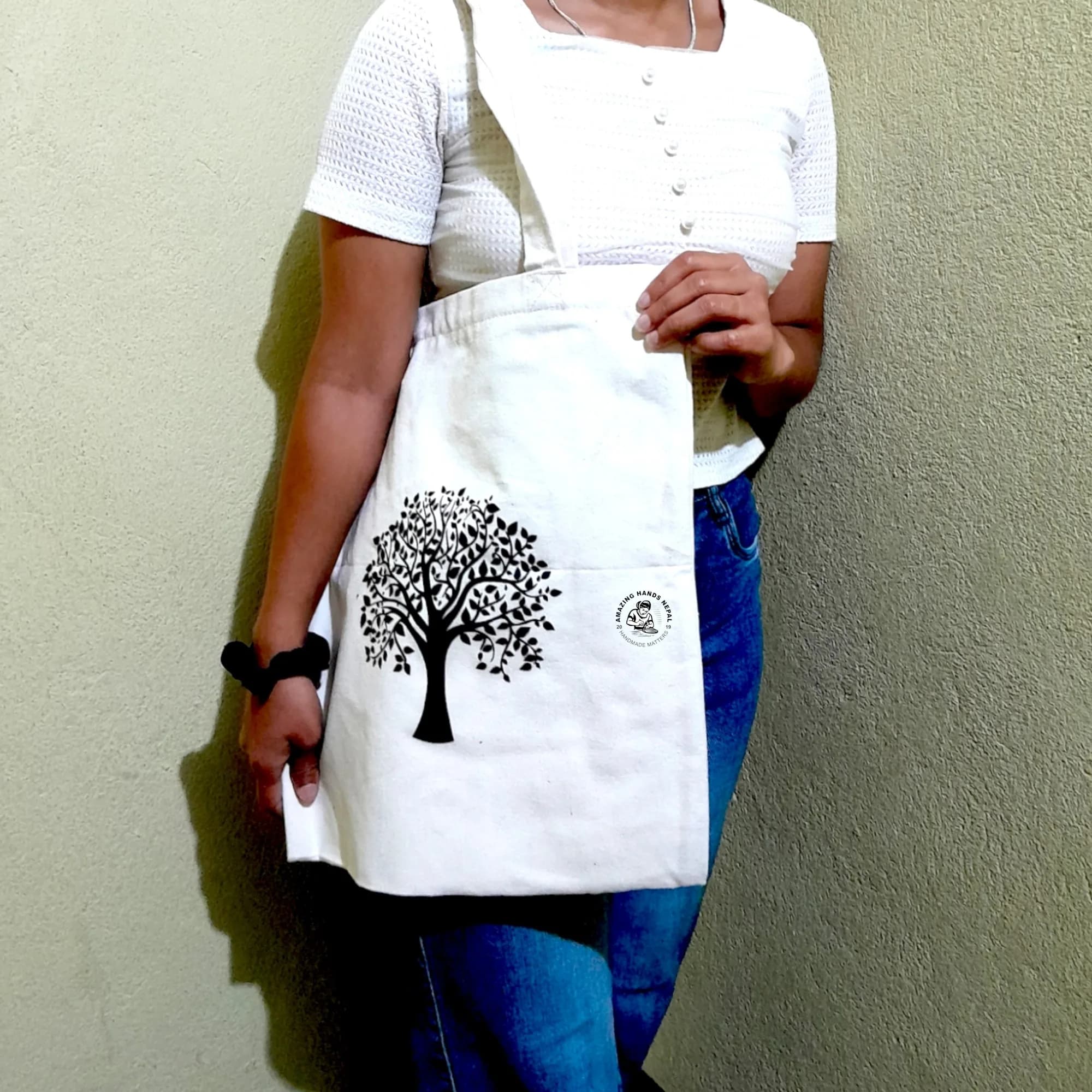 Tree of Life Printed Cotton Tote Bag