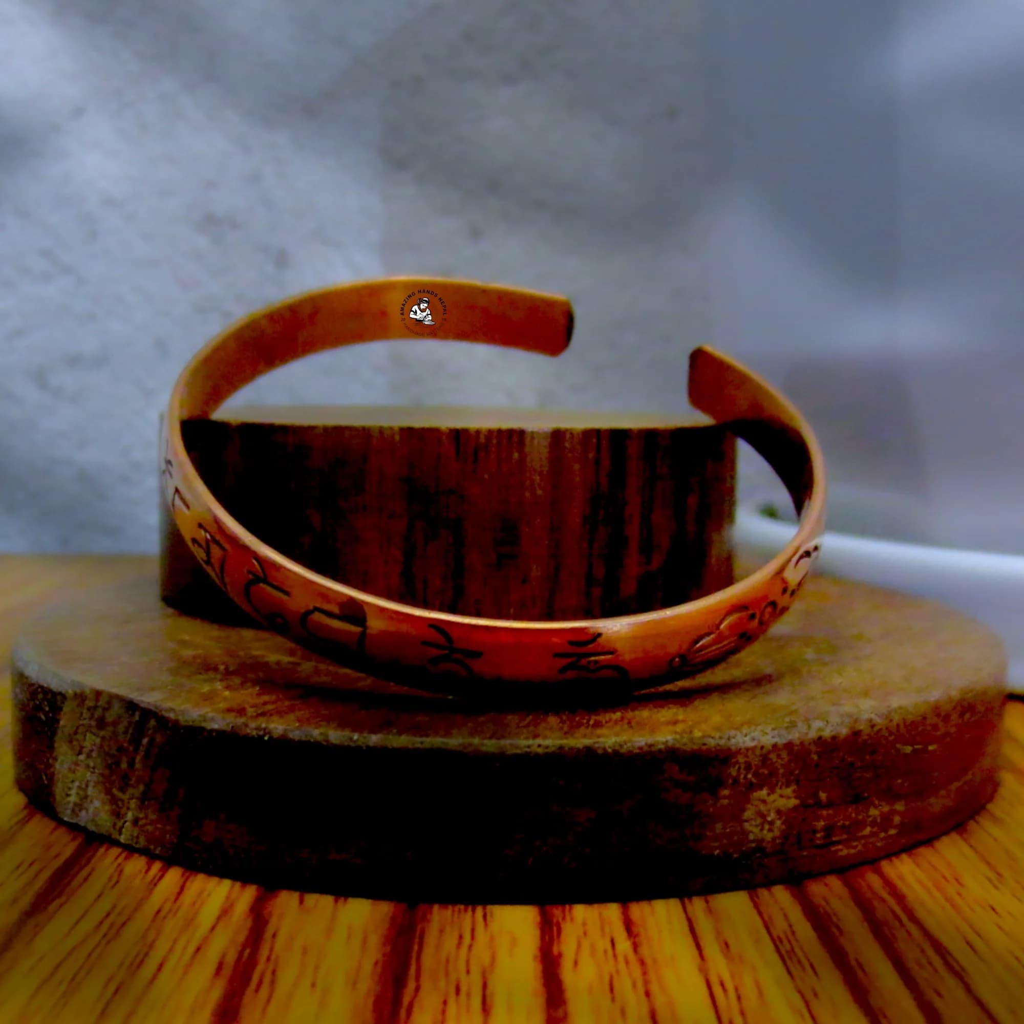 Buddha Mantra Copper Dorje Bracelet