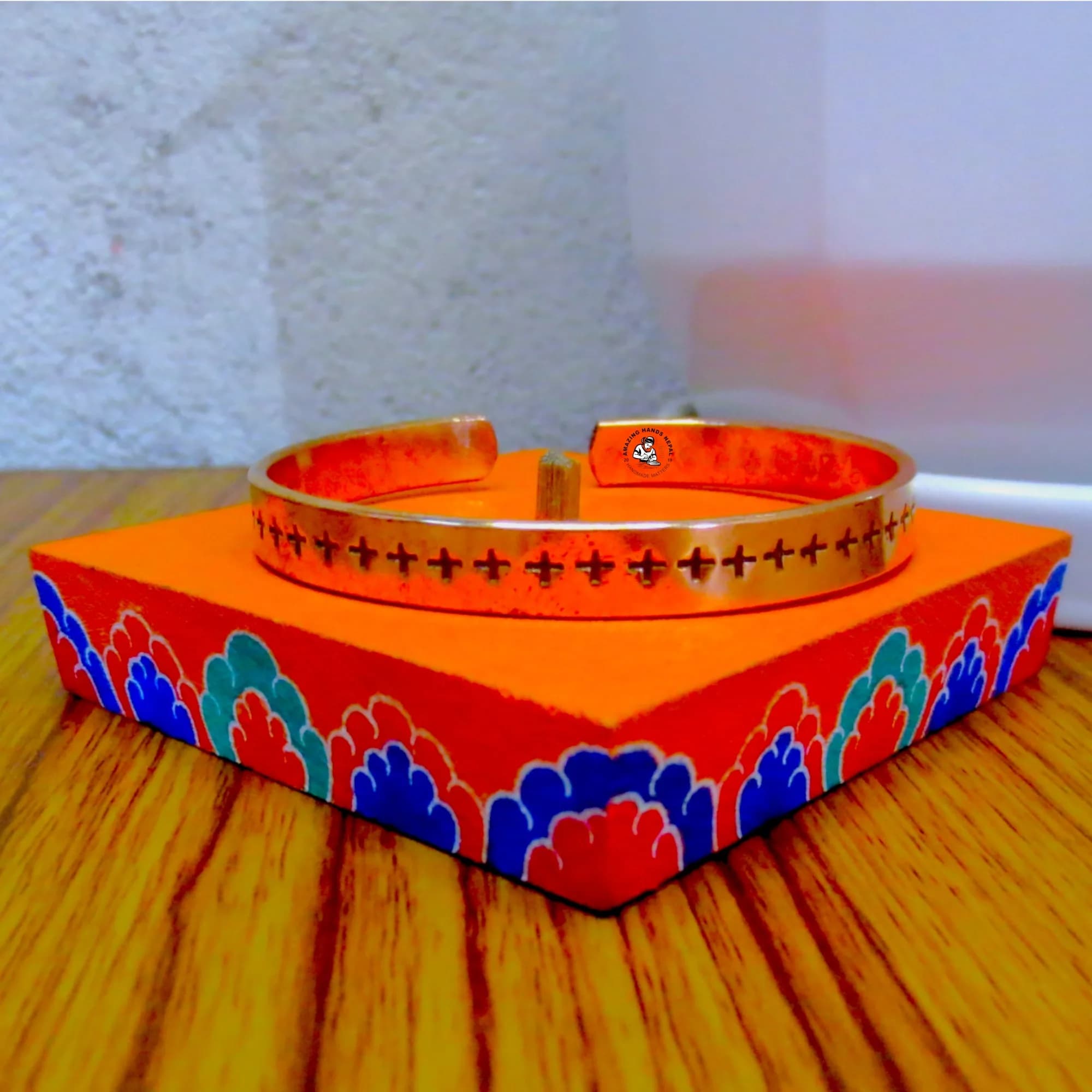 Love Cross Handmade Copper Bracelet