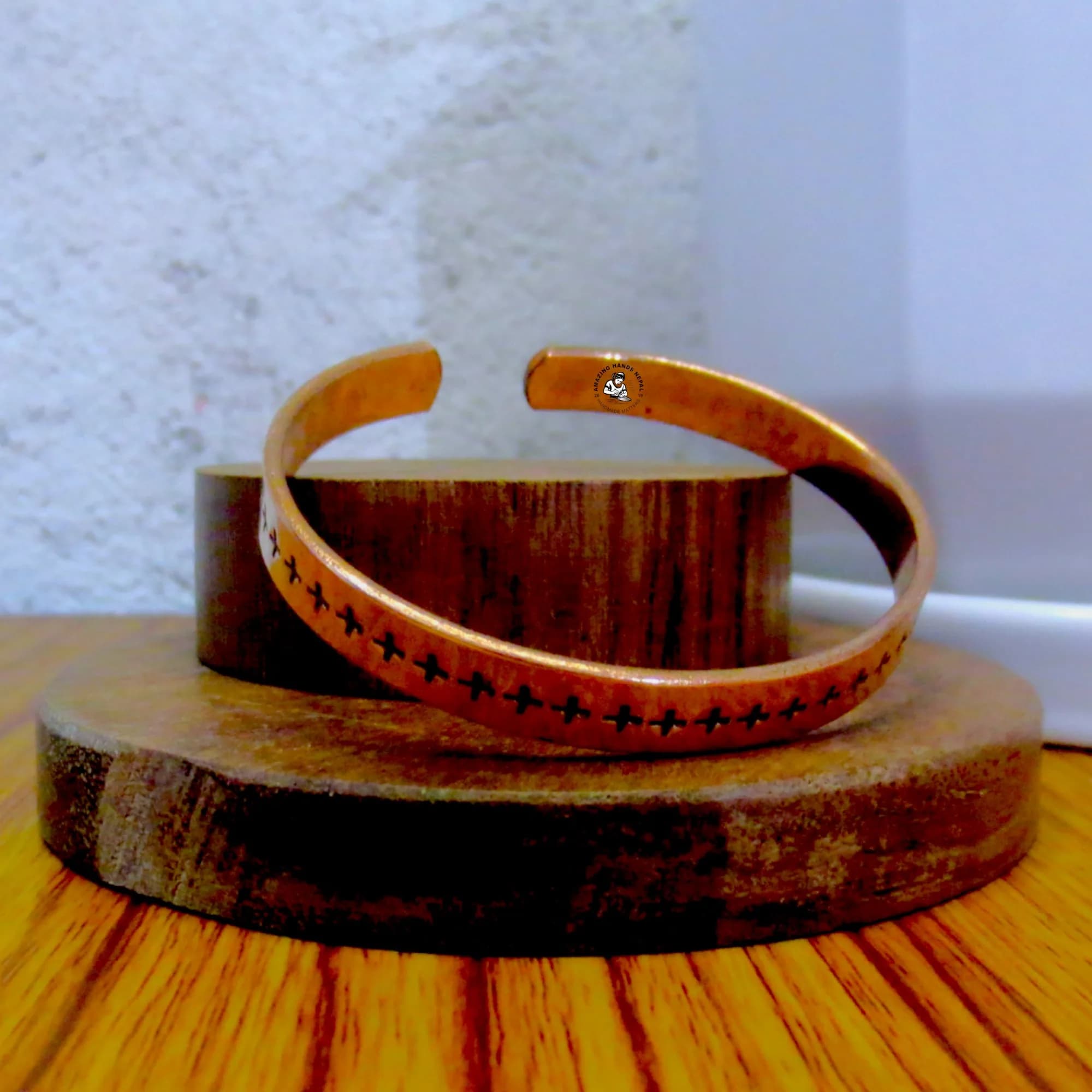 Love Cross Handmade Copper Bracelet
