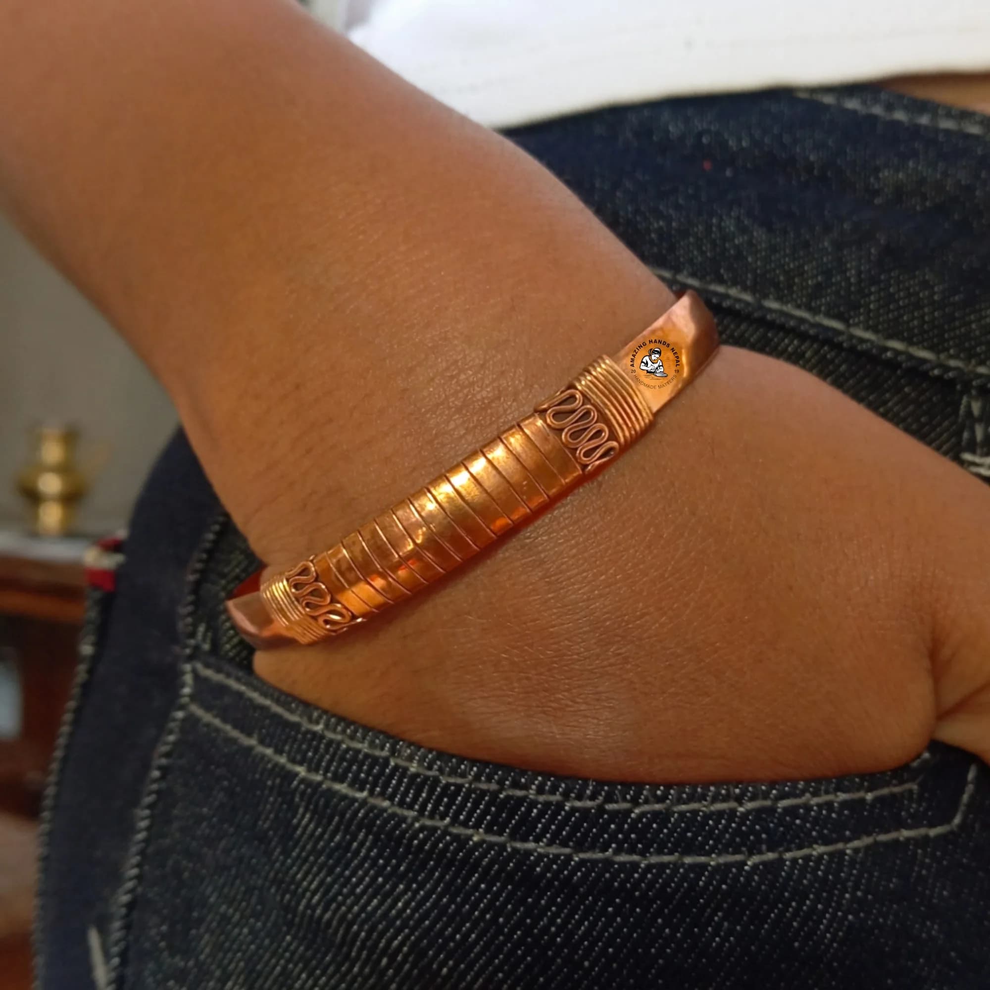 Tibetan Copper Rolled-up Bracelet