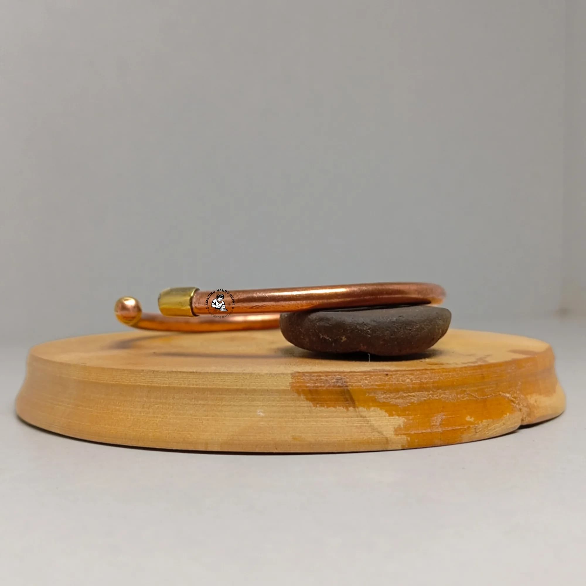 Tibetan Brass Cap Copper Bracelet